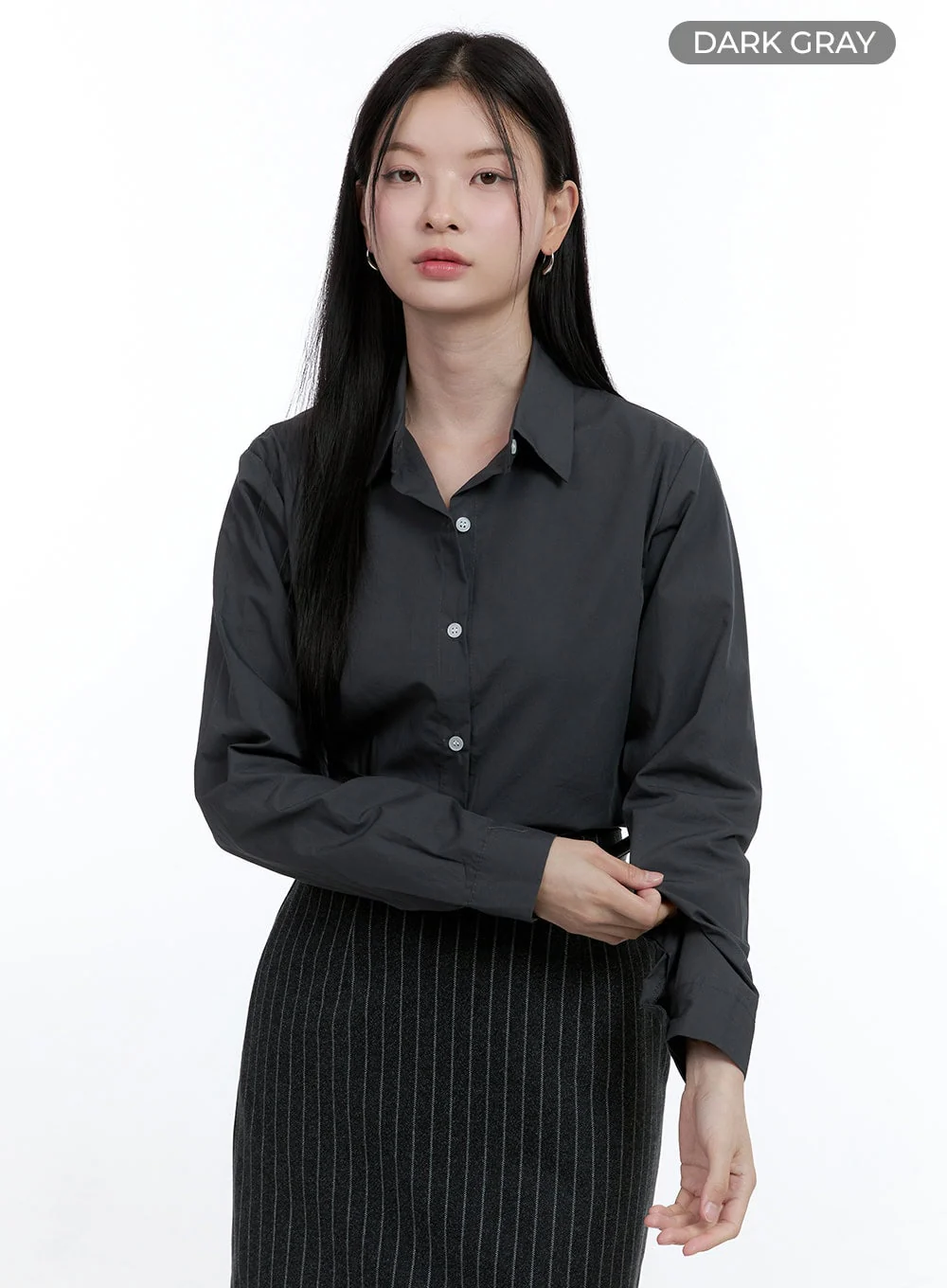 Solid Basics Long-Sleeve Shirt OO429 - Image 9