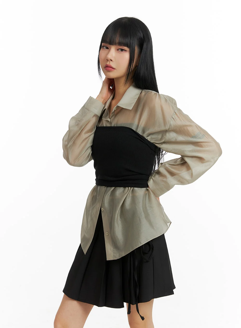 Solid Chiffon Blouse CM406 - Image 3