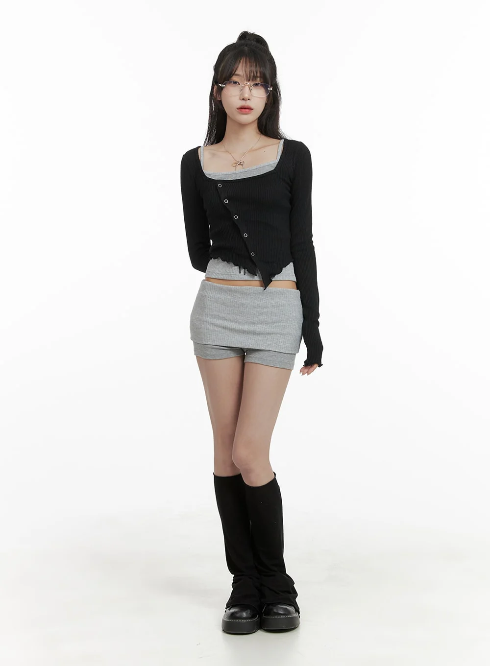 Solid Cotton Micro Skort CA402 - Image 3