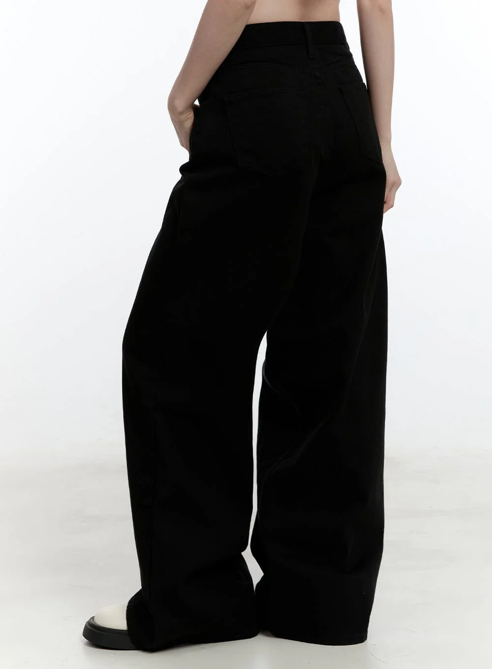 Solid Cotton Wide-Leg Trousers CM521 - Image 6