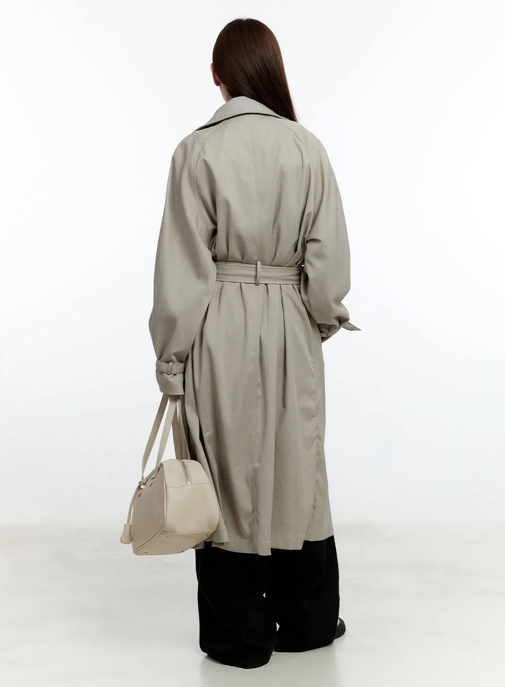 Solid Cotton Wide-Leg Trousers CM521 - Image 9