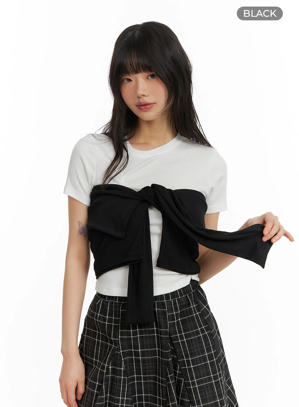 Solid Tie Front Tube Top CM413 - Image 5
