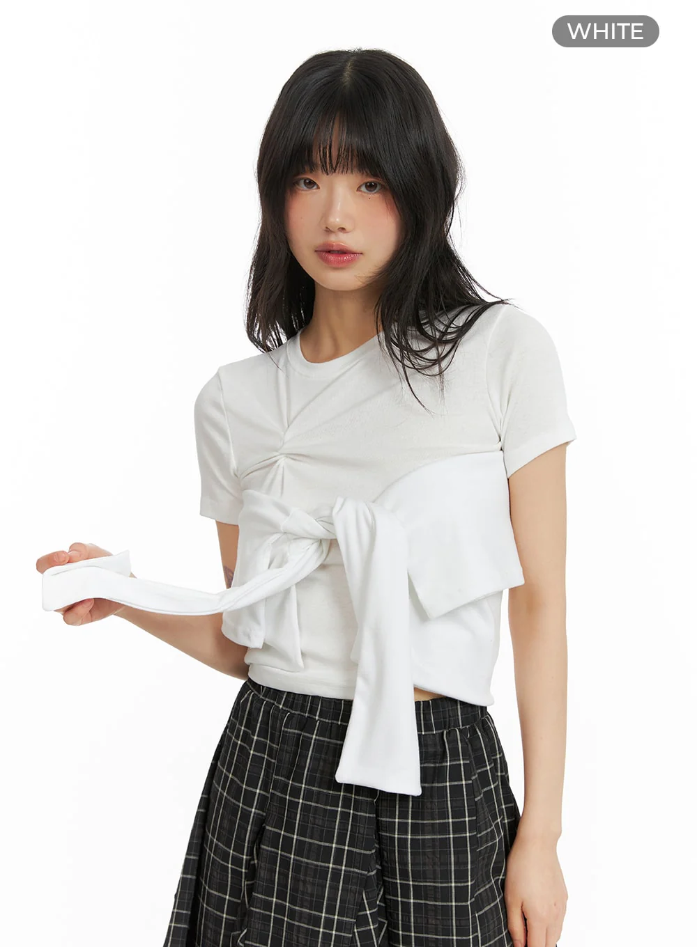 Solid Tie Front Tube Top CM413 - Image 7