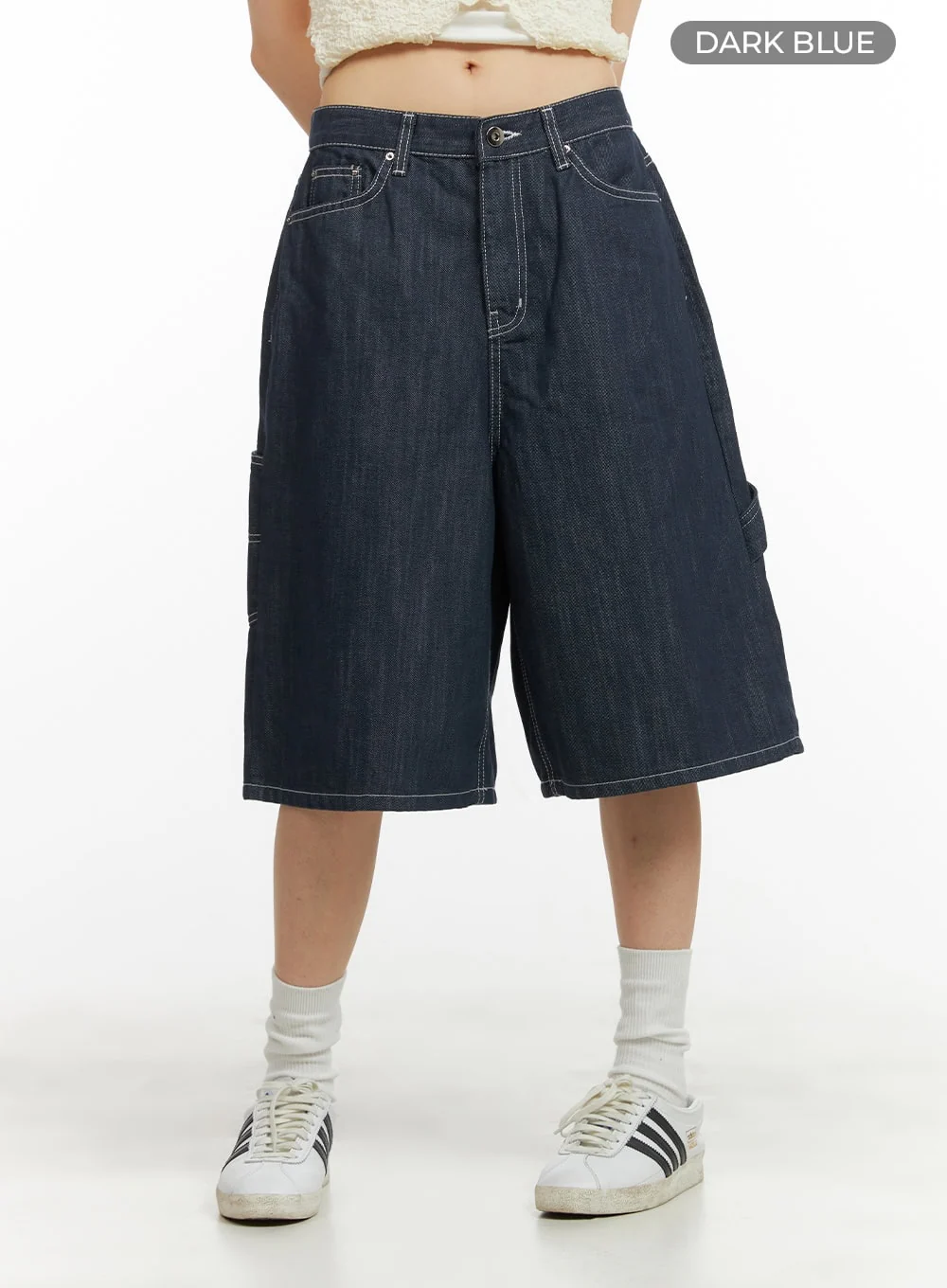 Solid Wide-Leg Bermuda Jorts CY414 - Image 10