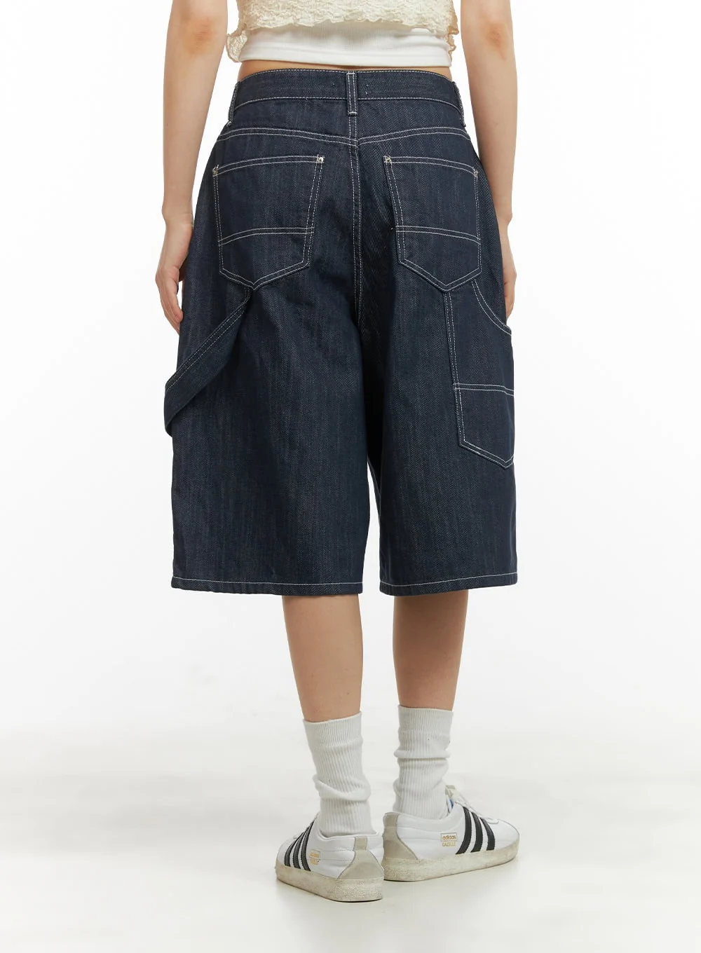 Solid Wide-Leg Bermuda Jorts CY414 - Image 7