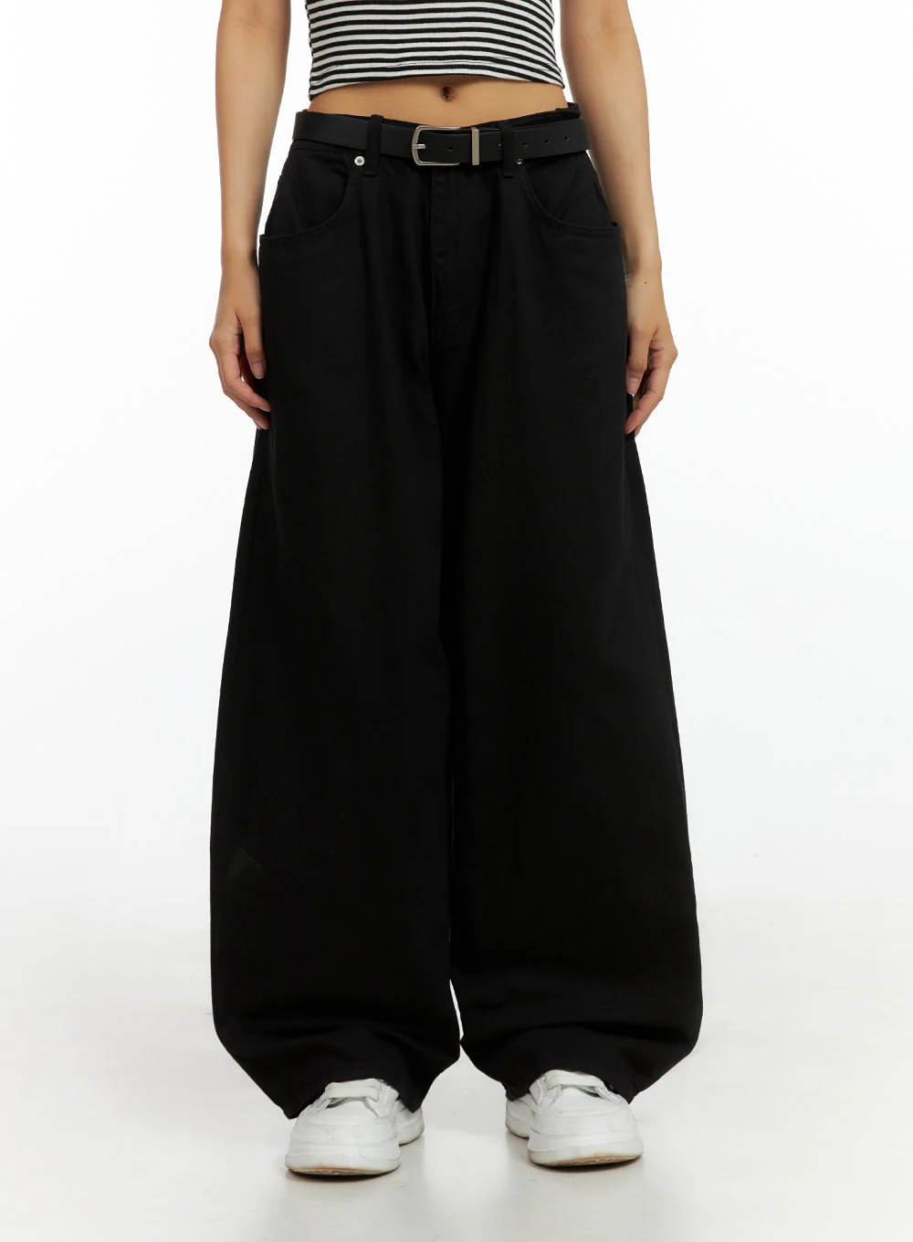 Solid Wide Leg Pants IL419 - Image 2