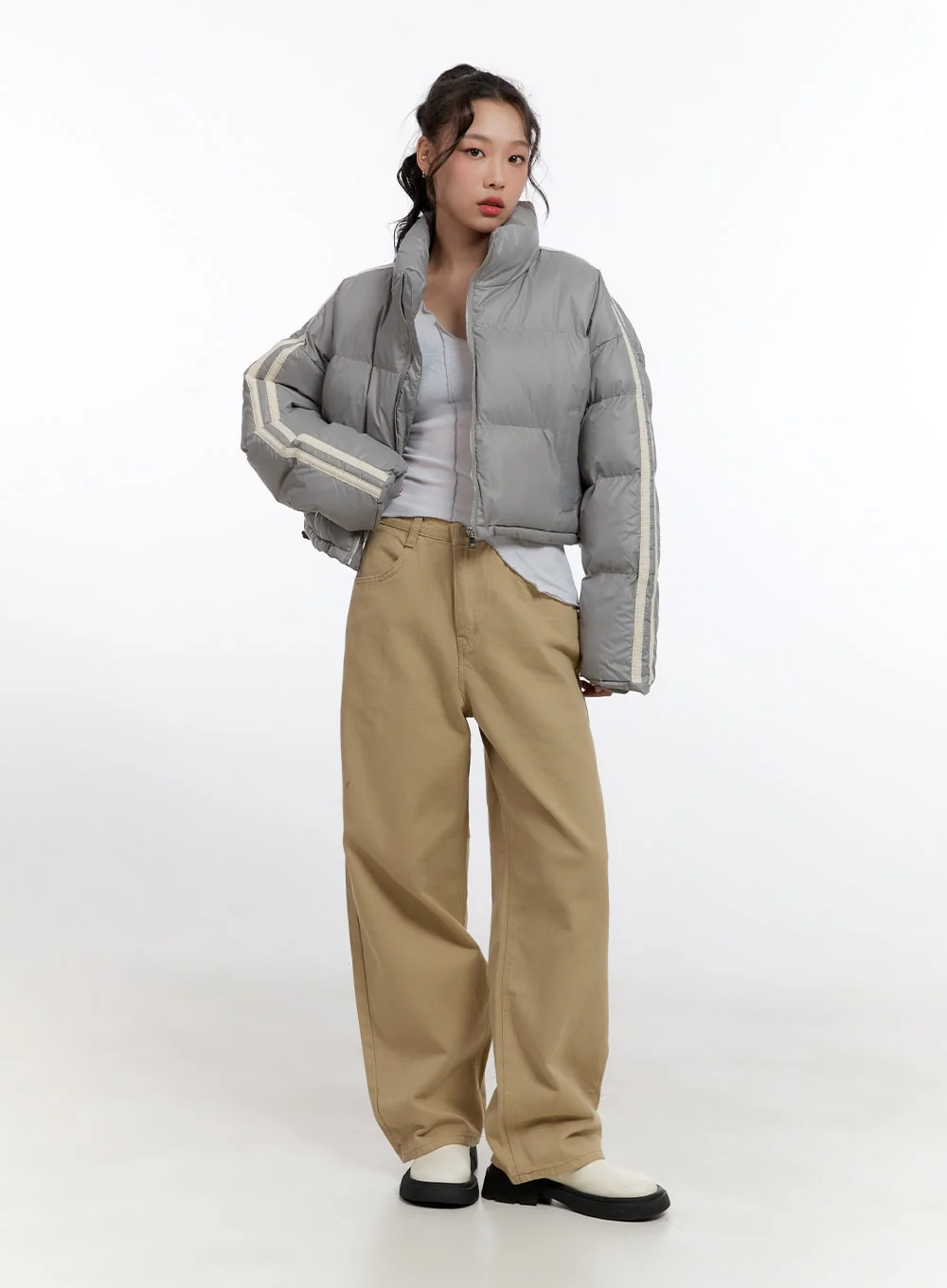 Solid Wide-Leg Trousers CN421 - Image 7