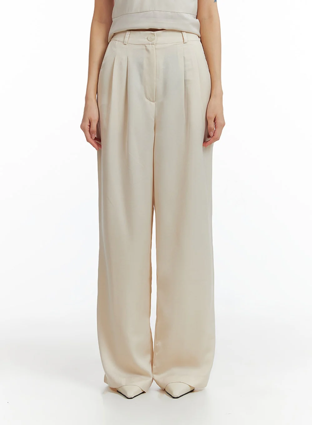 Solid Wide Leg Trousers IF402 - Image 2