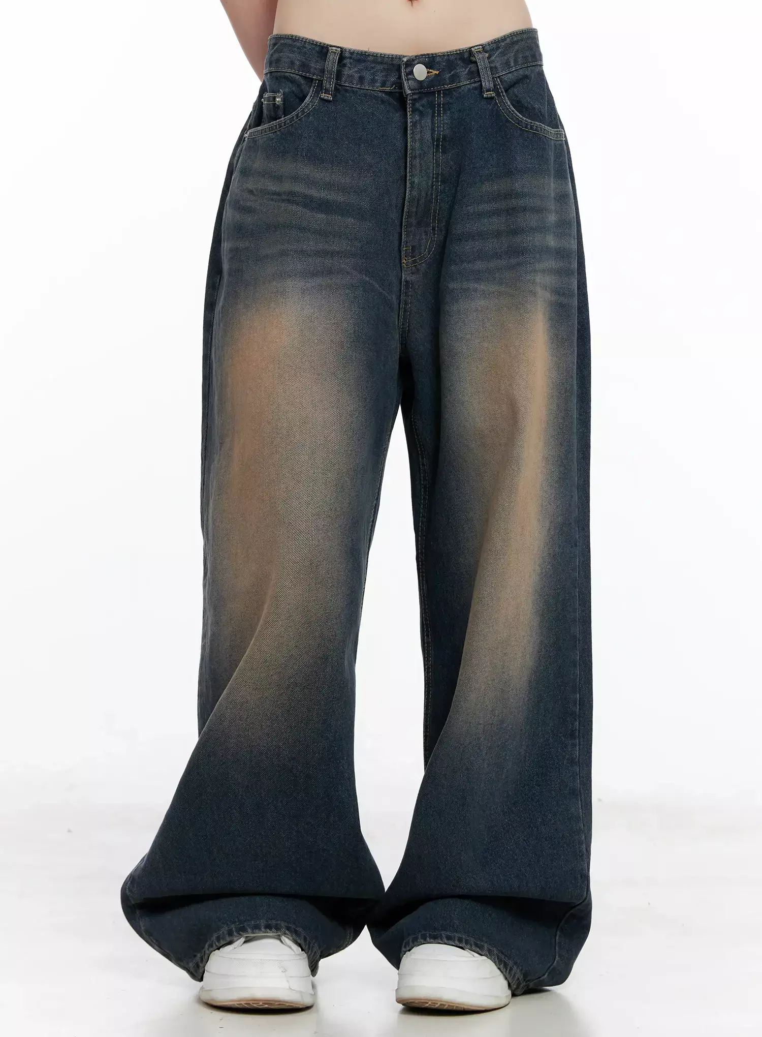 Solji Acid Washed Wide-Leg Jeans IL531 - Image 8