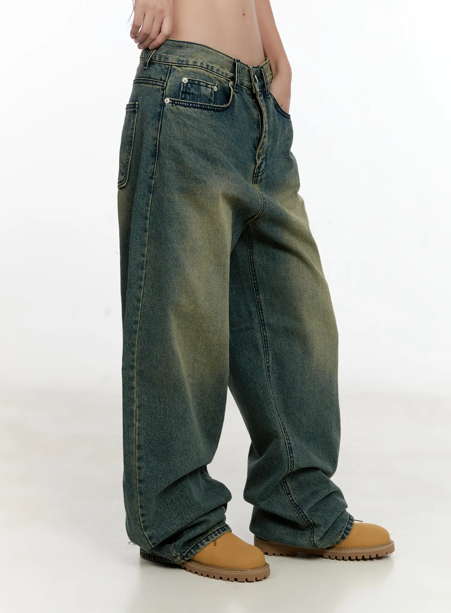 Sooyoung Baggy Vintage Wash Jeans CL531 - Image 5