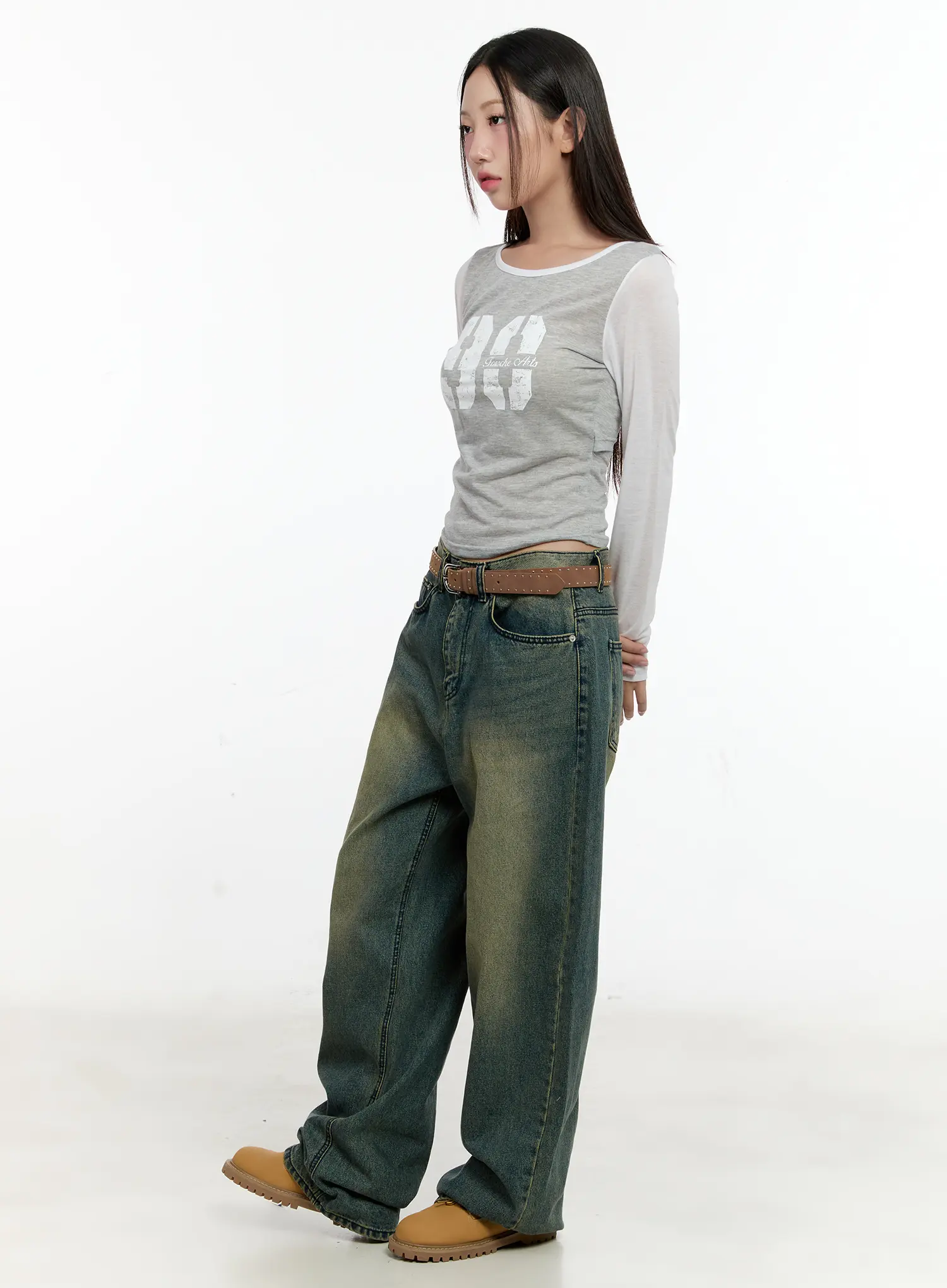 Sooyoung Baggy Vintage Wash Jeans CL531 - Image 6