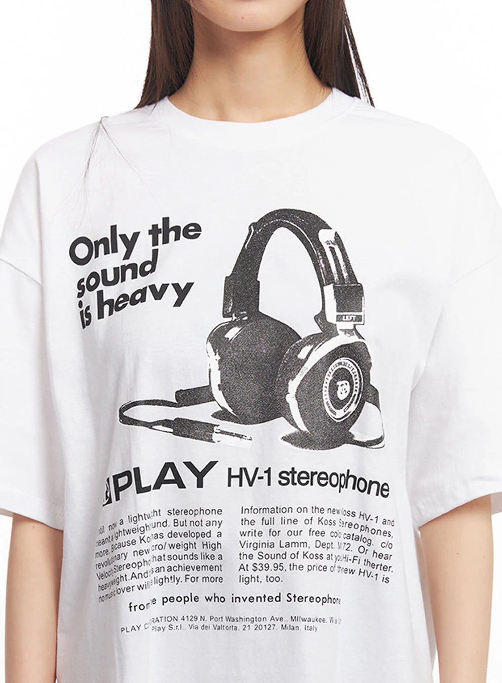 Sound Graphic Oversize T-Shirt IY502 - Image 4