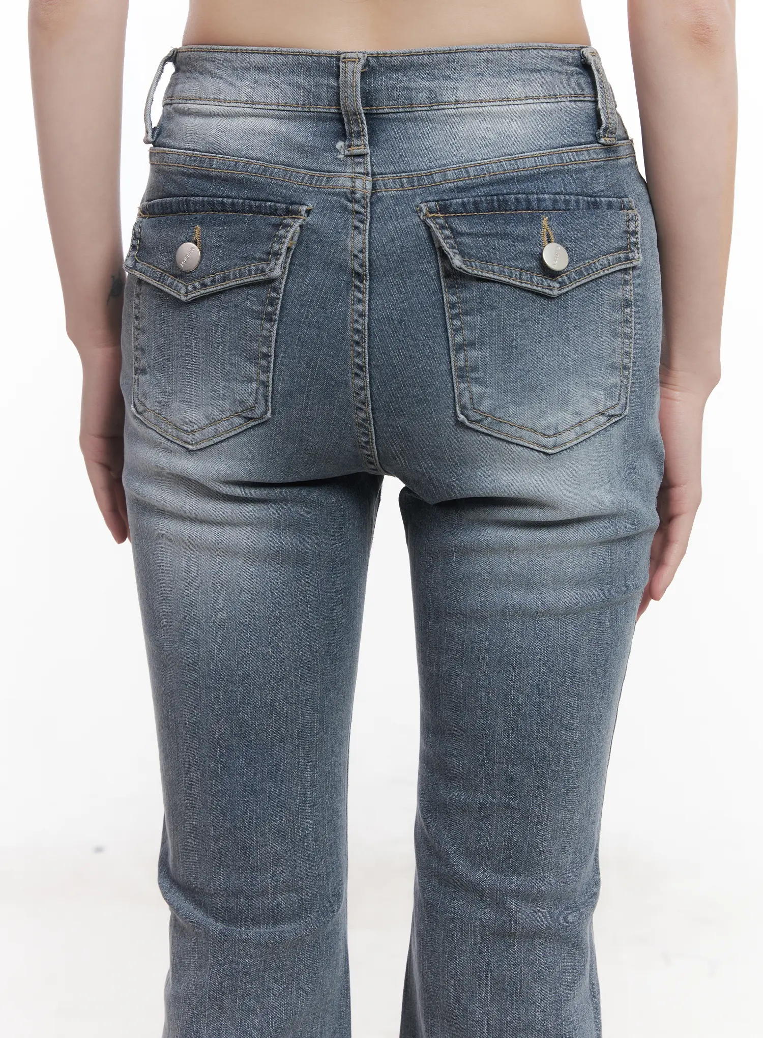 Soyeon Flared Jeans with Hip Pads CU520 - Image 7