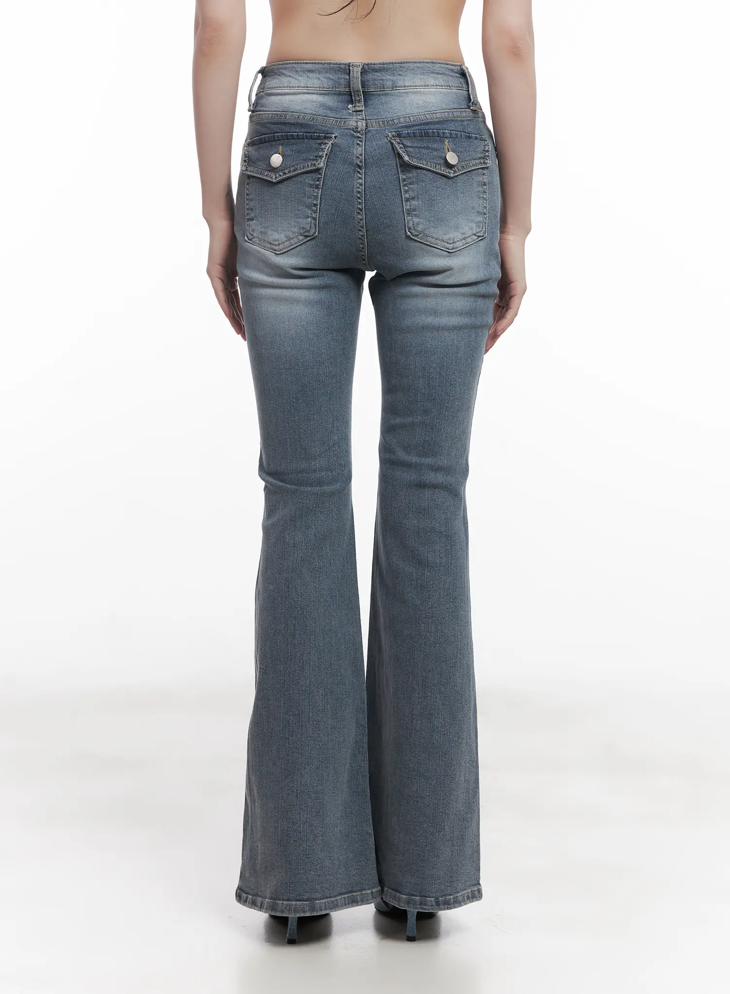Soyeon Flared Jeans with Hip Pads CU520 - Image 8