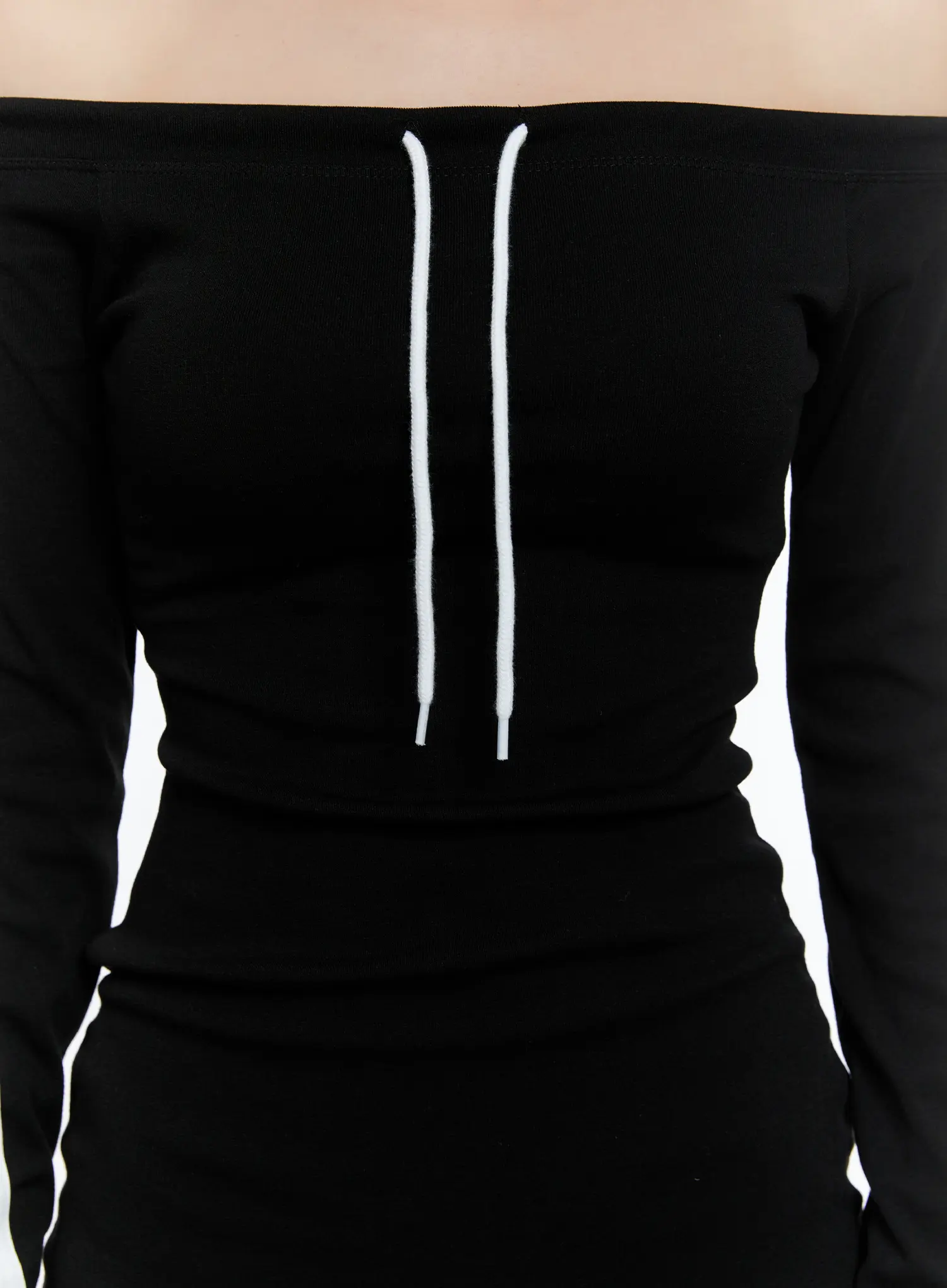Sporty Off-Shoulder Knit Dress CS518 - Image 9