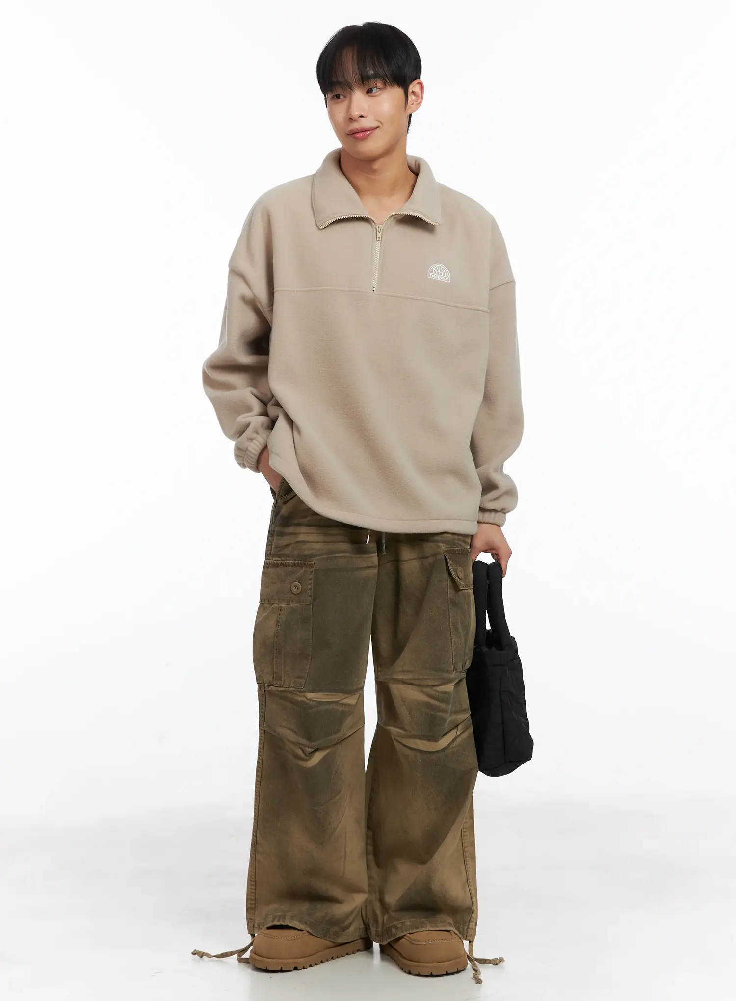 Spray Washed String Cargo Pants ID515 - Image 11