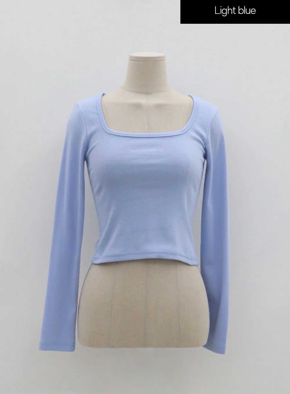 Square Neck Crop Long Sleeve T-Shirt IS05 - Image 14