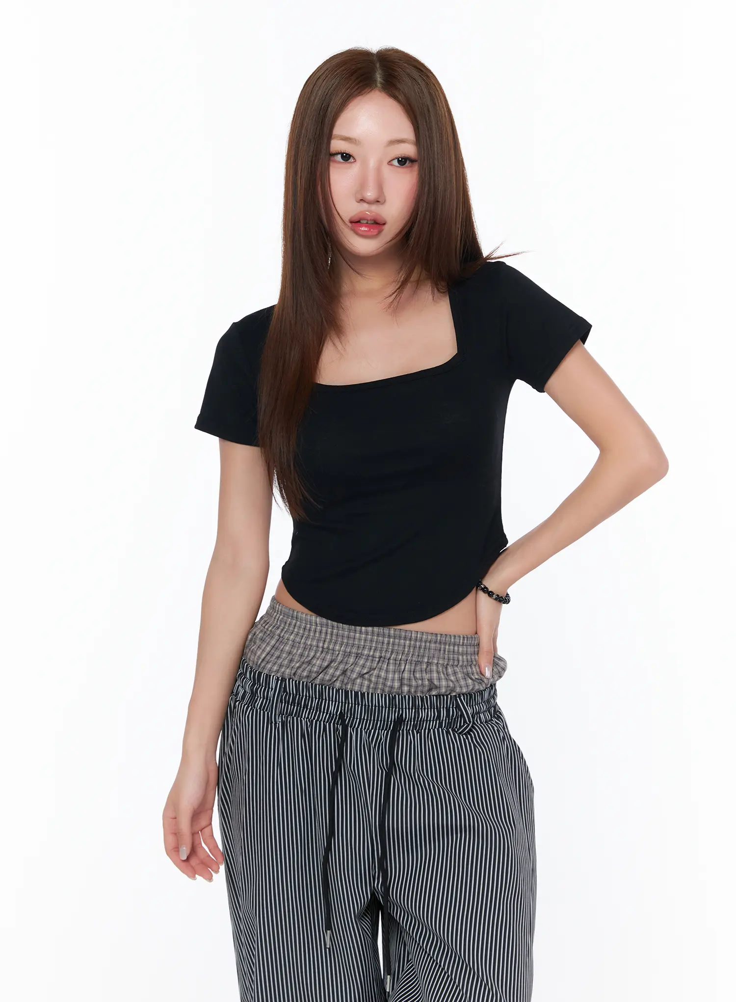 Square Neck Crop Top CA514 - Image 5
