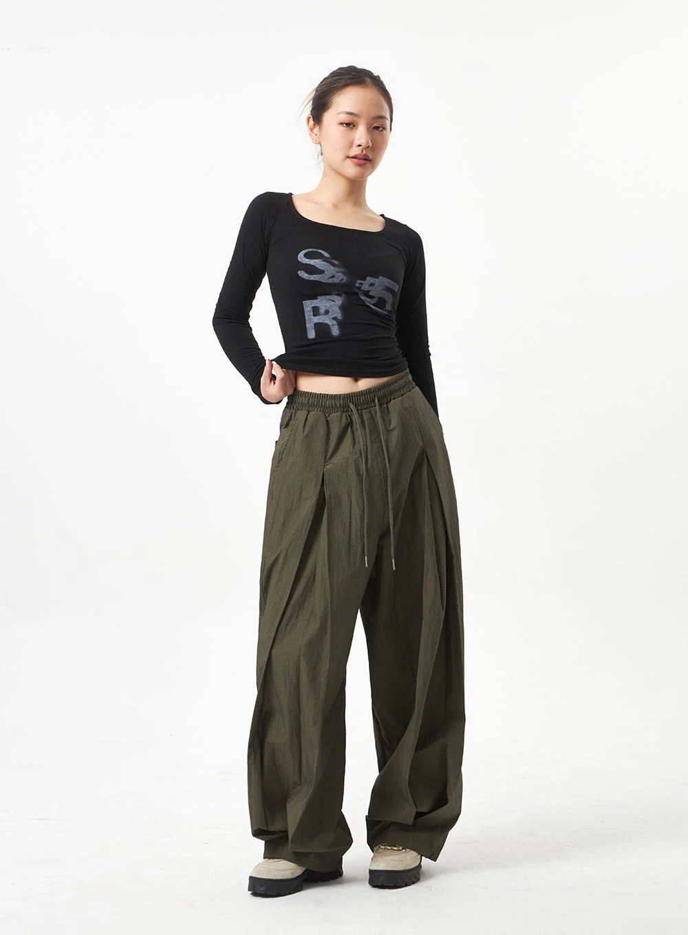 Square Neck Cropped Top CA318 - Image 3