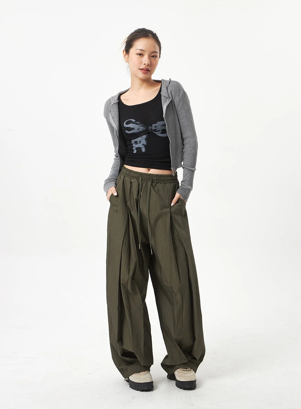 Square Neck Cropped Top CA318 - Image 7