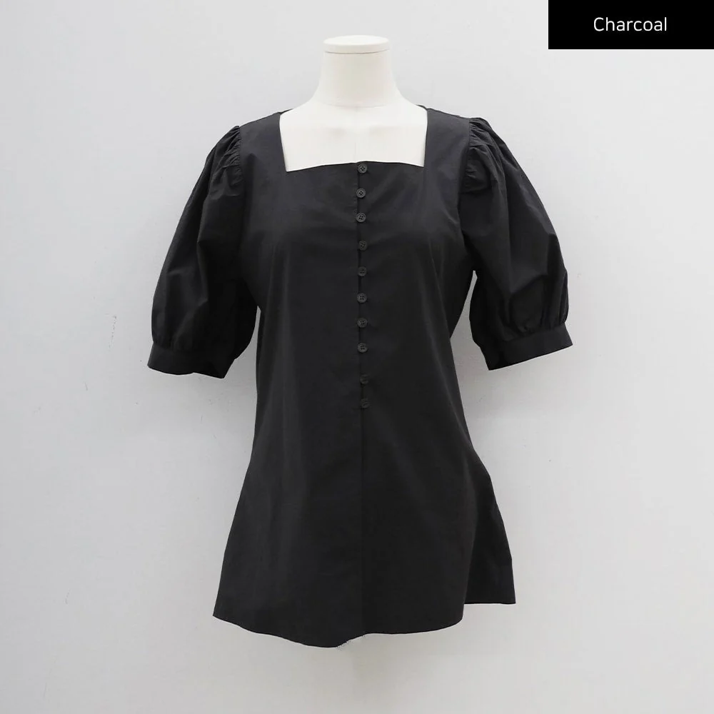 Square Neck Short Sleeve Blouse CY27 - Image 12
