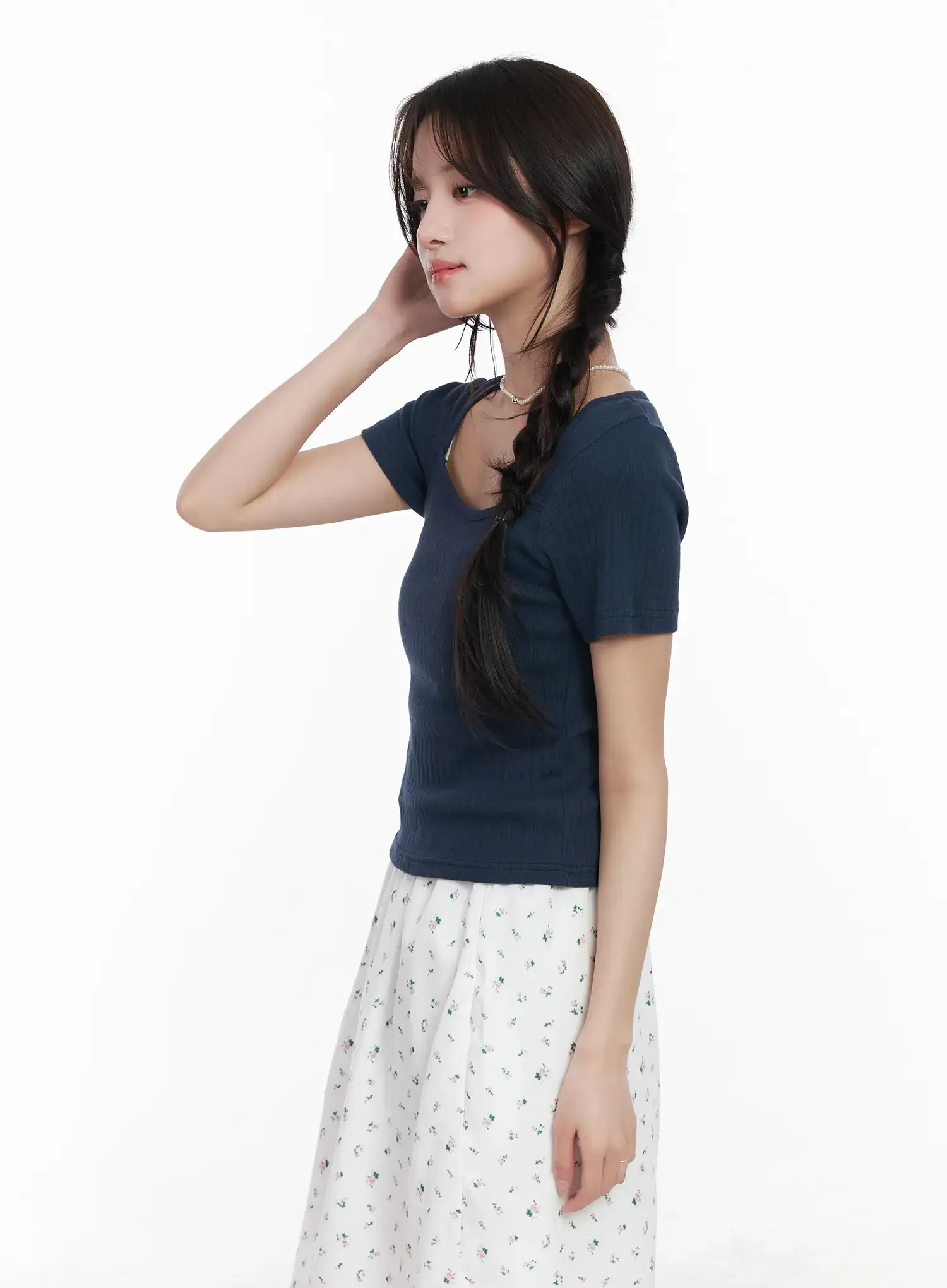 Square Neck Short Sleeve Tee CM527 - Image 6