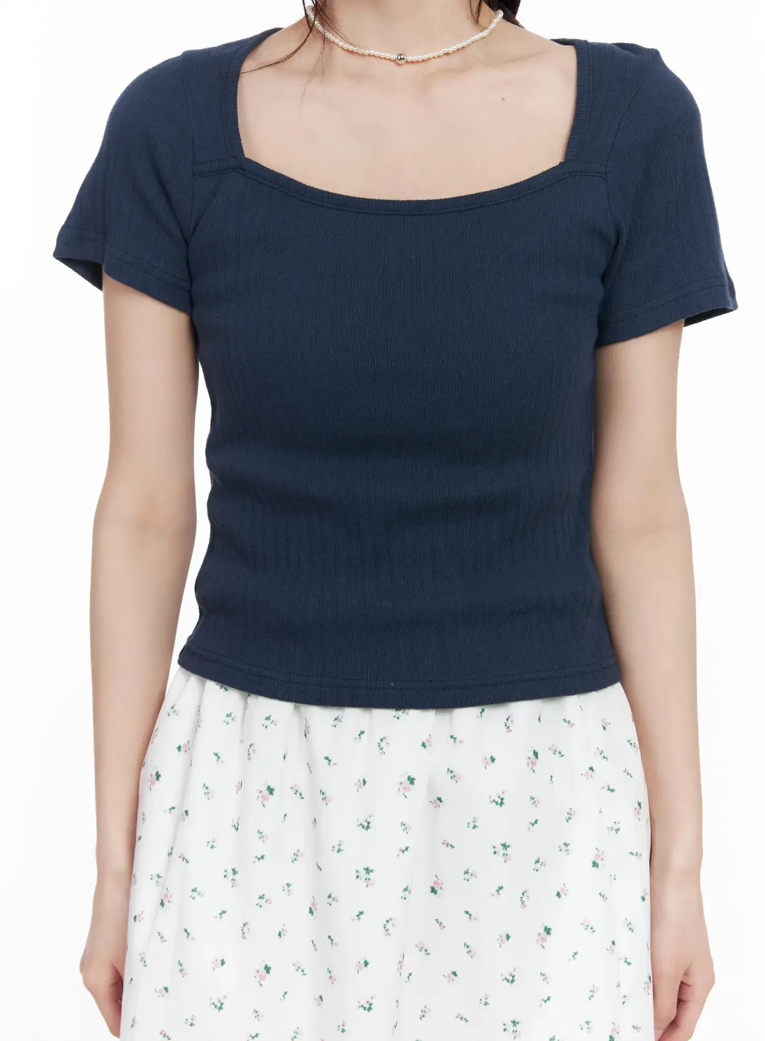 Square Neck Short Sleeve Tee CM527 - Image 7