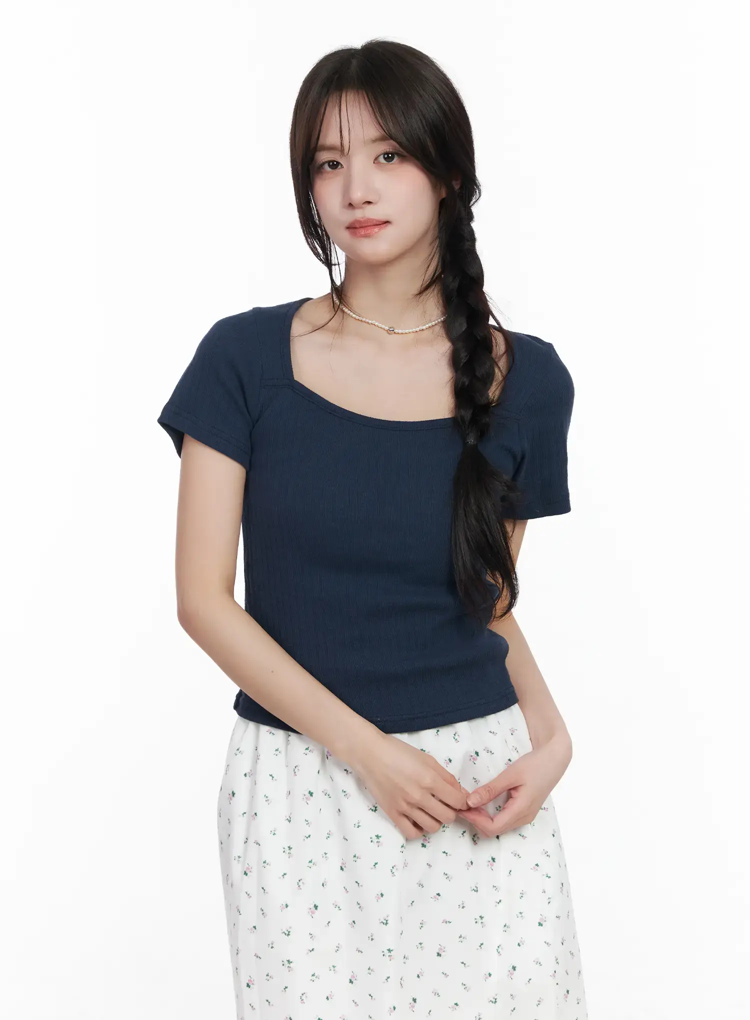 Square Neck Short Sleeve Tee CM527 - Image 8