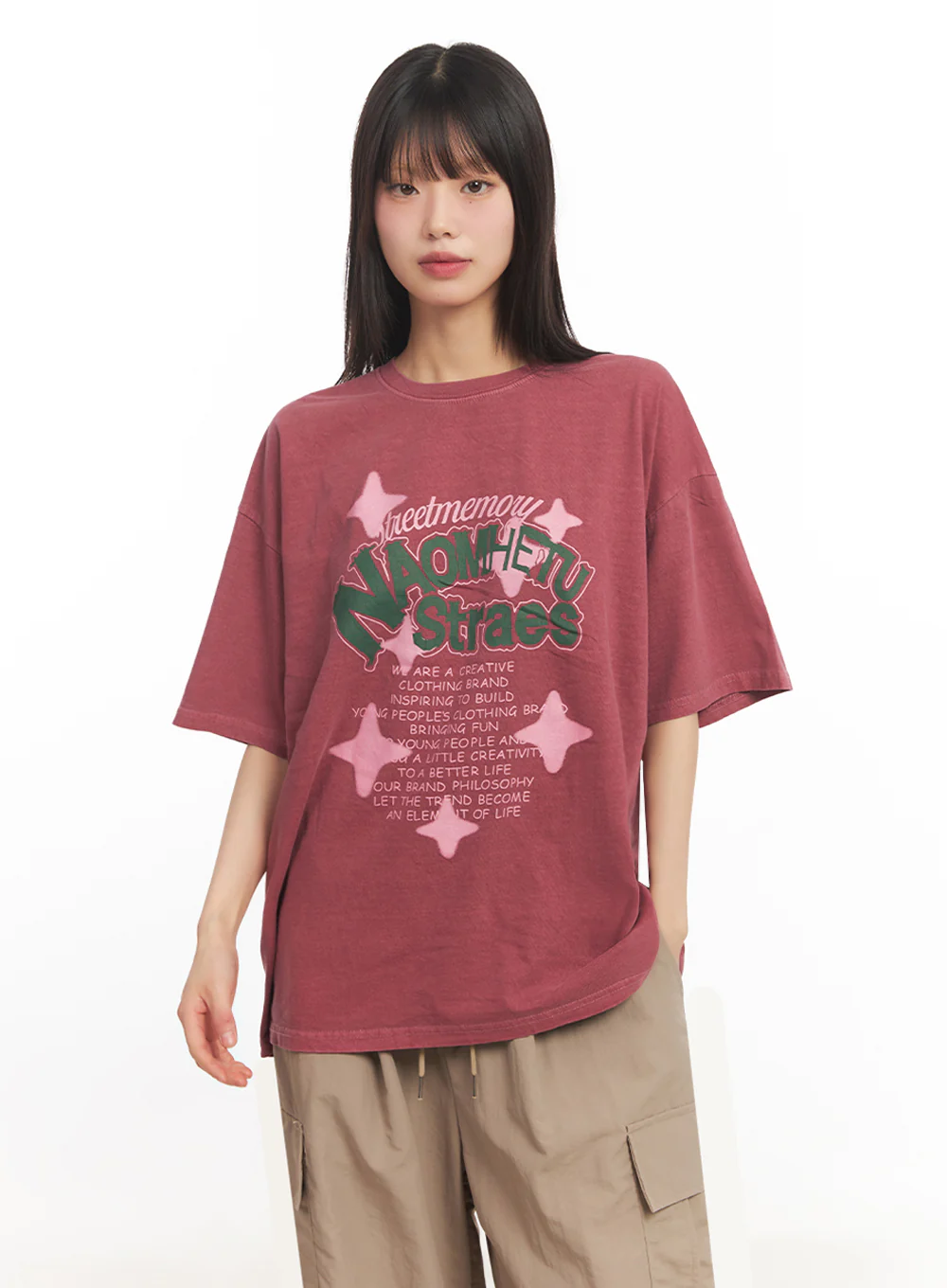 Star Graphic Cotton T-Shirt IY502 - Image 16