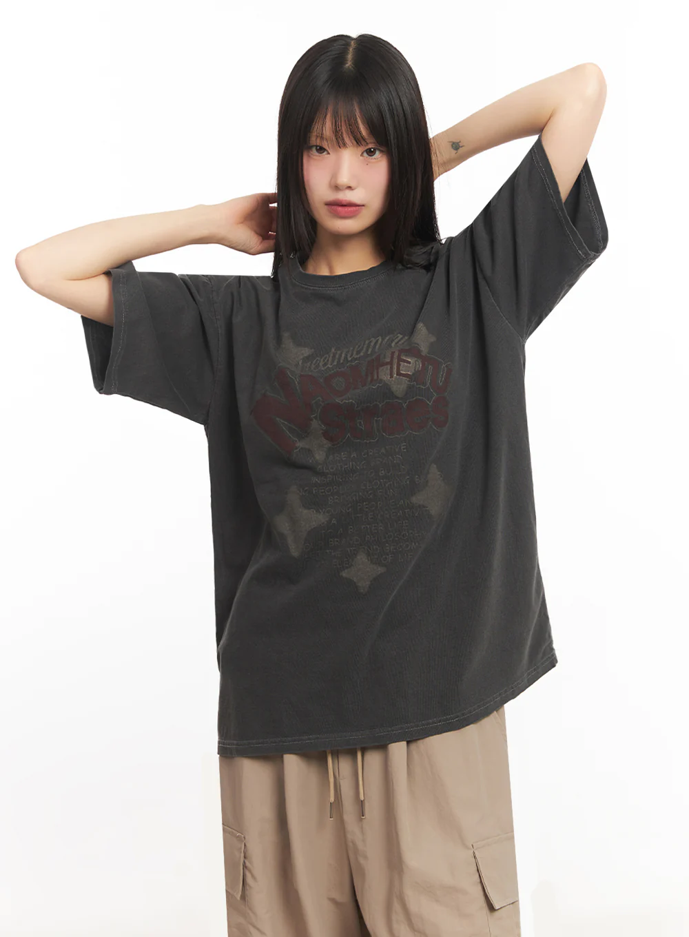 Star Graphic Cotton T-Shirt IY502 - Image 18