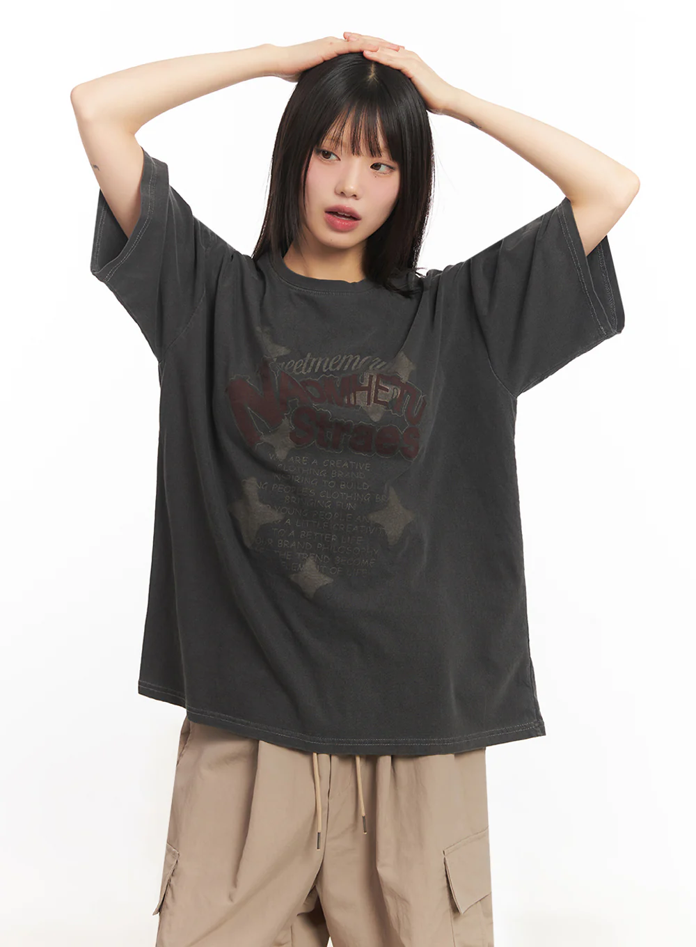 Star Graphic Cotton T-Shirt IY502 - Image 2