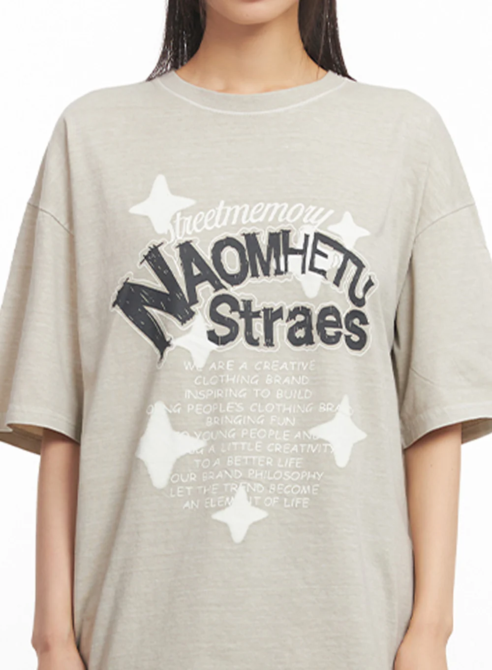 Star Graphic Cotton T-Shirt IY502 - Image 4