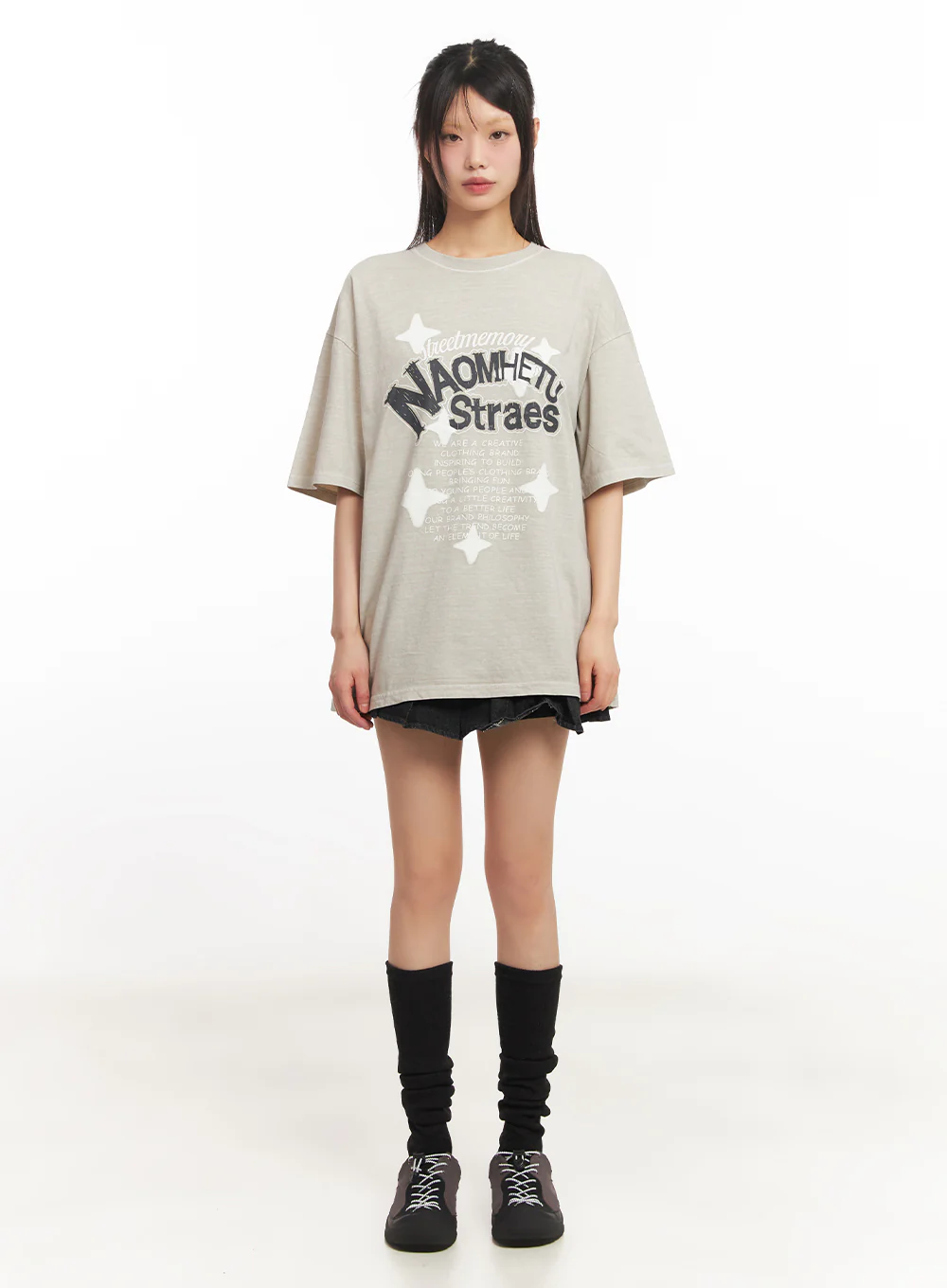 Star Graphic Cotton T-Shirt IY502 - Image 5