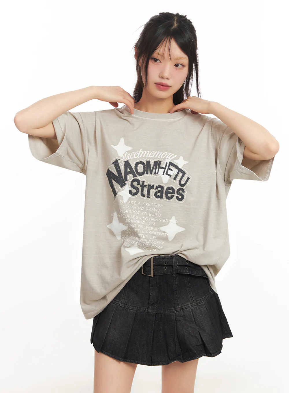 Star Graphic Cotton T-Shirt IY502 - Image 8