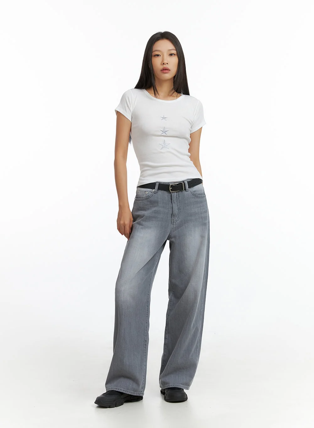 Star Graphic Crop Top IL409 - Image 2