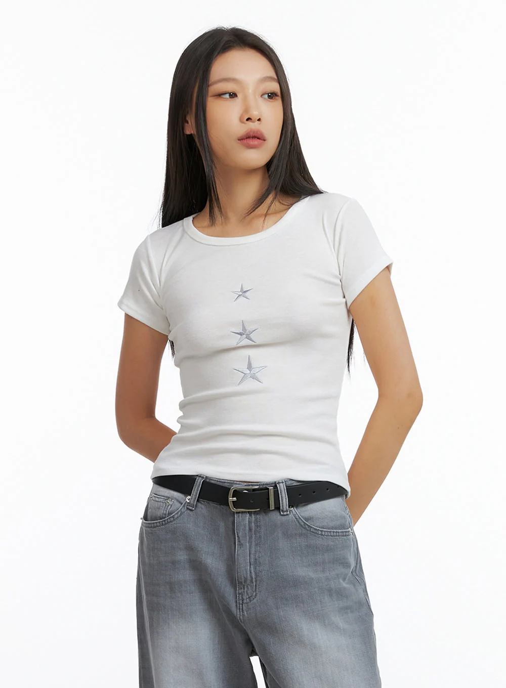 Star Graphic Crop Top IL409 - Image 4
