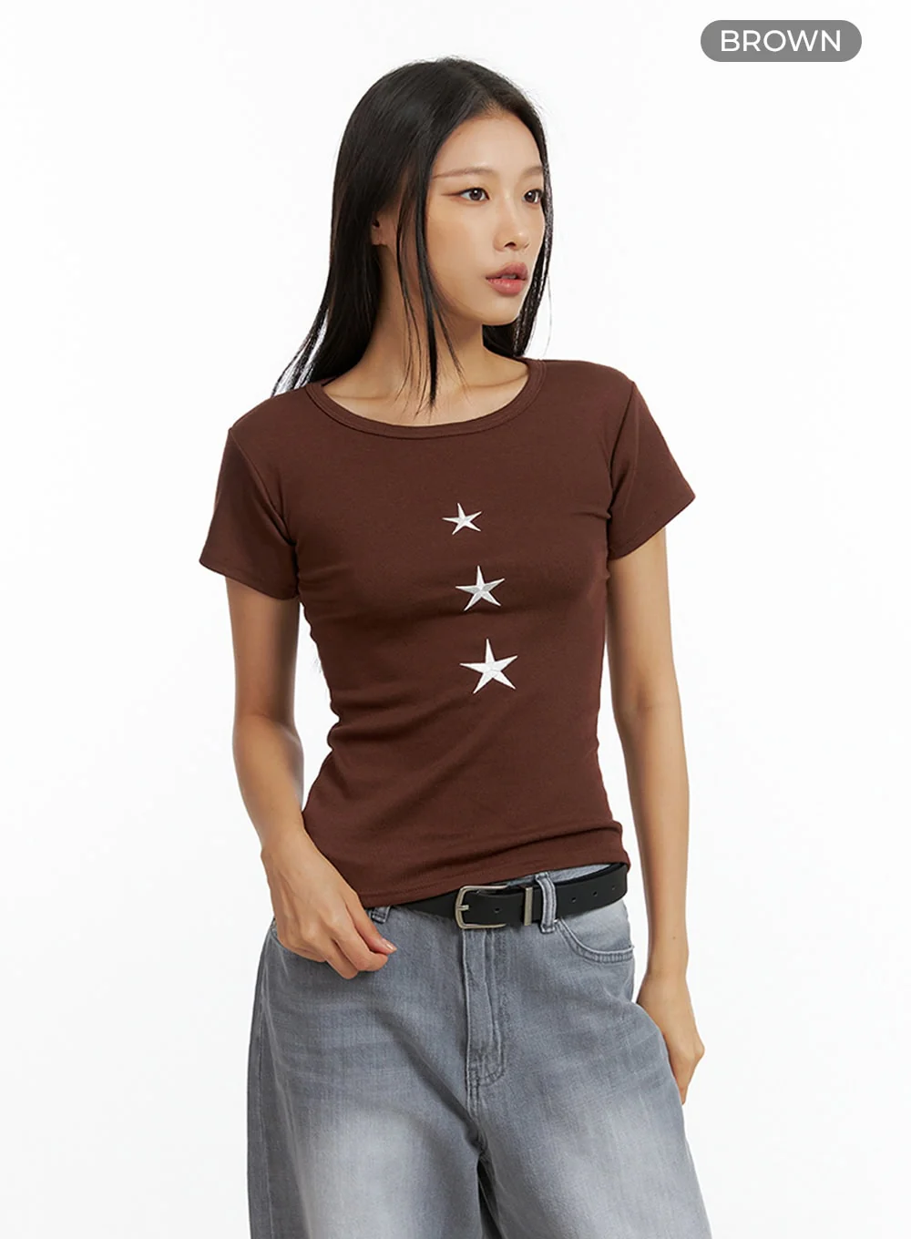 Star Graphic Crop Top IL409 - Image 9