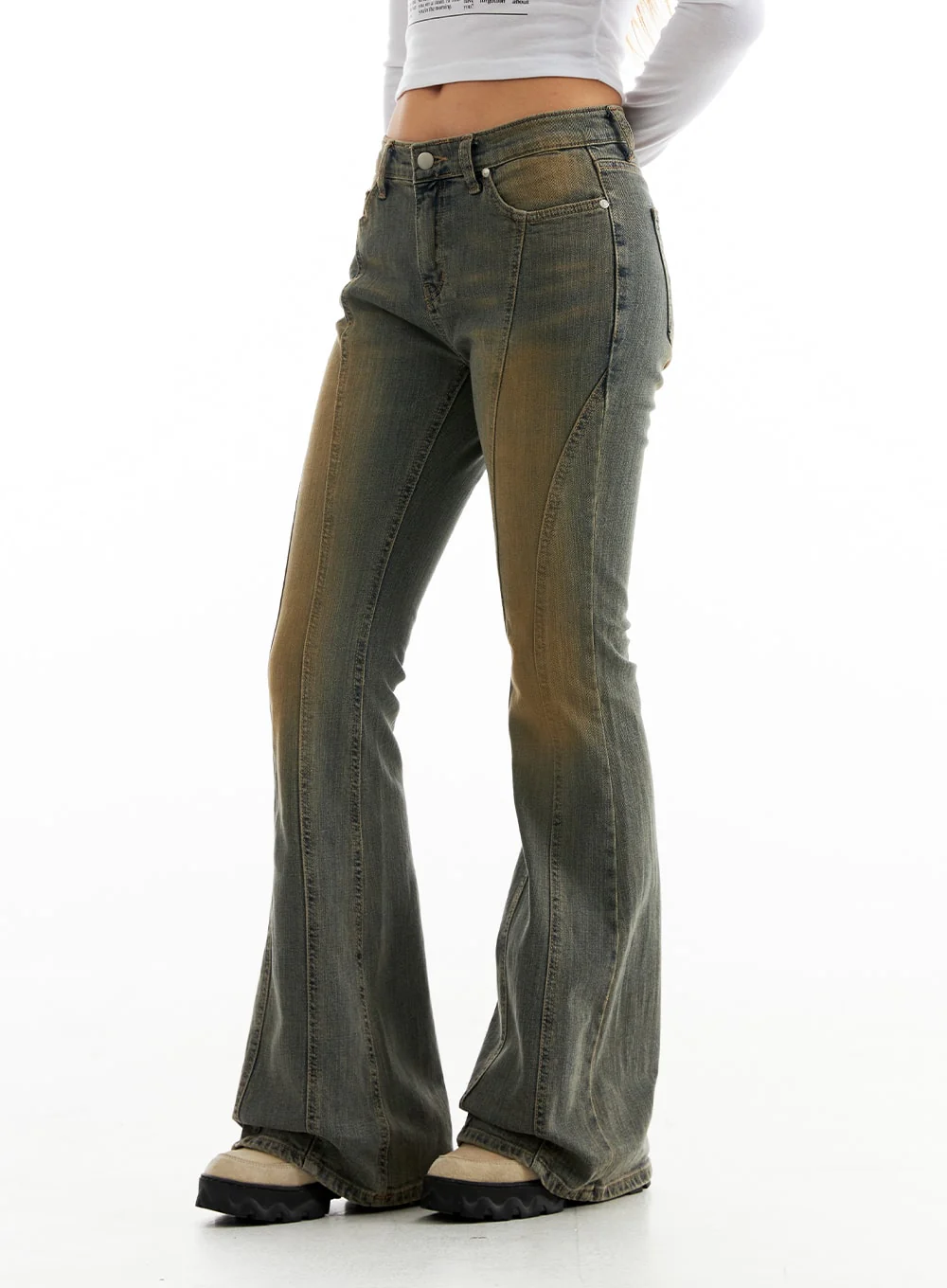 Stitched Bootcut Jeans CO313 - Image 5