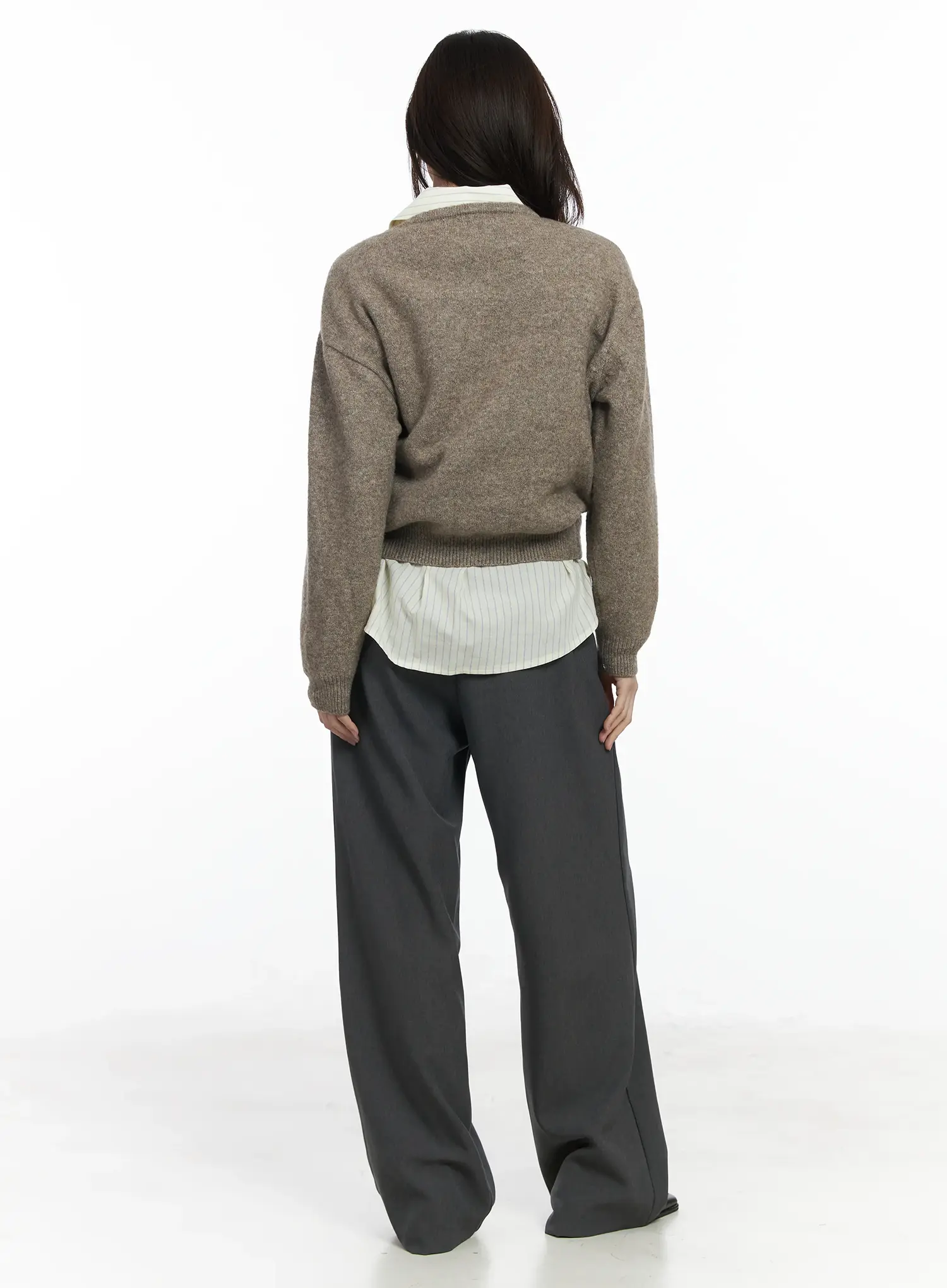 Straight Fit Wide Slacks IF525 - Image 11