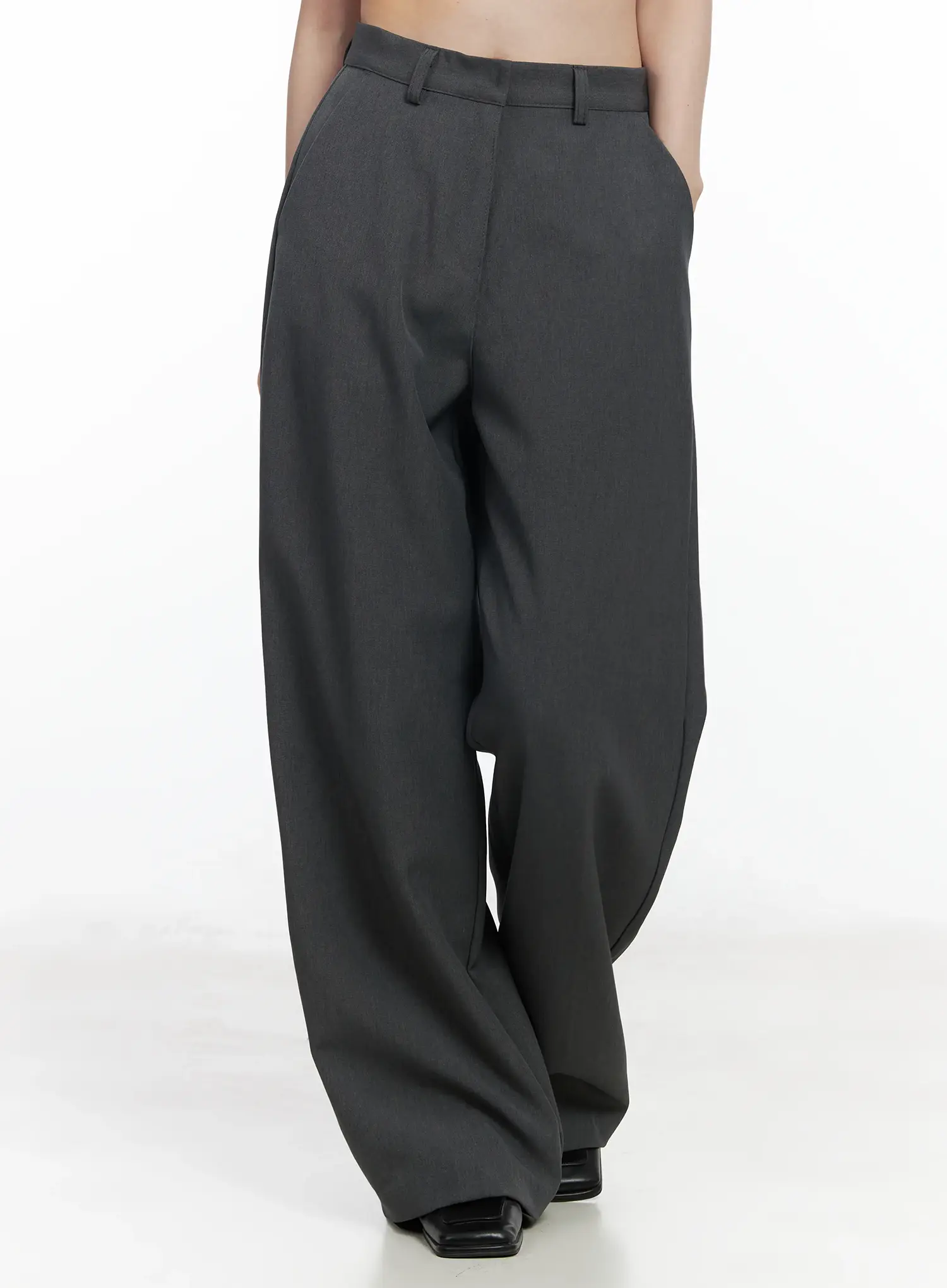Straight Fit Wide Slacks IF525 - Image 3