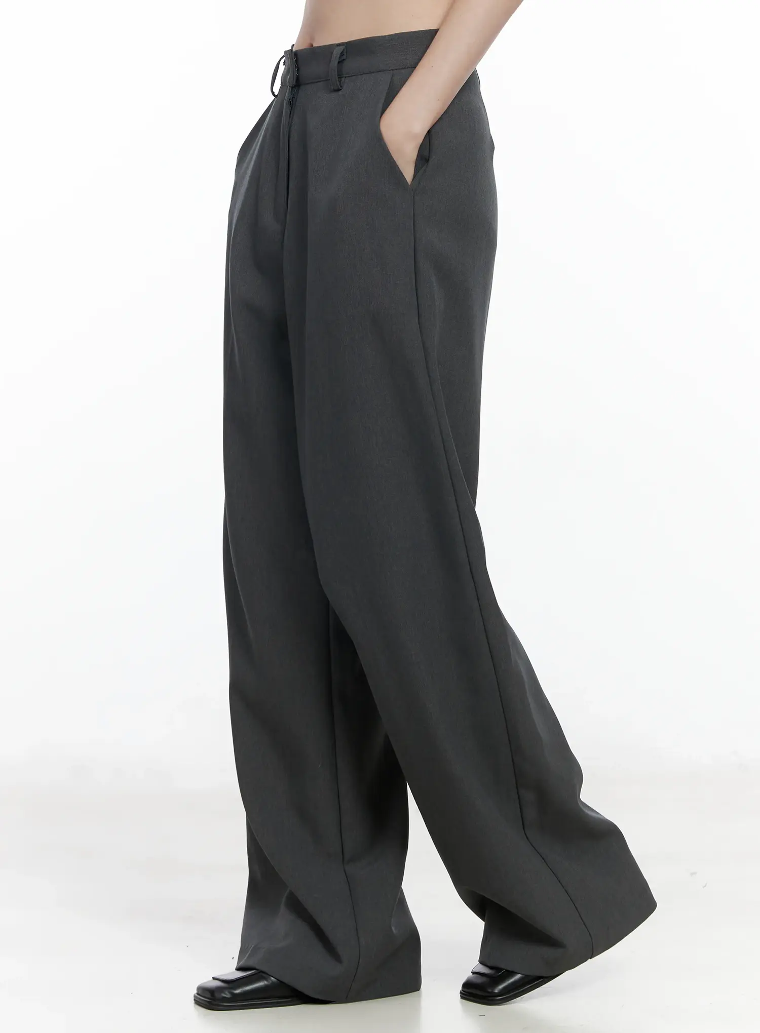 Straight Fit Wide Slacks IF525 - Image 4