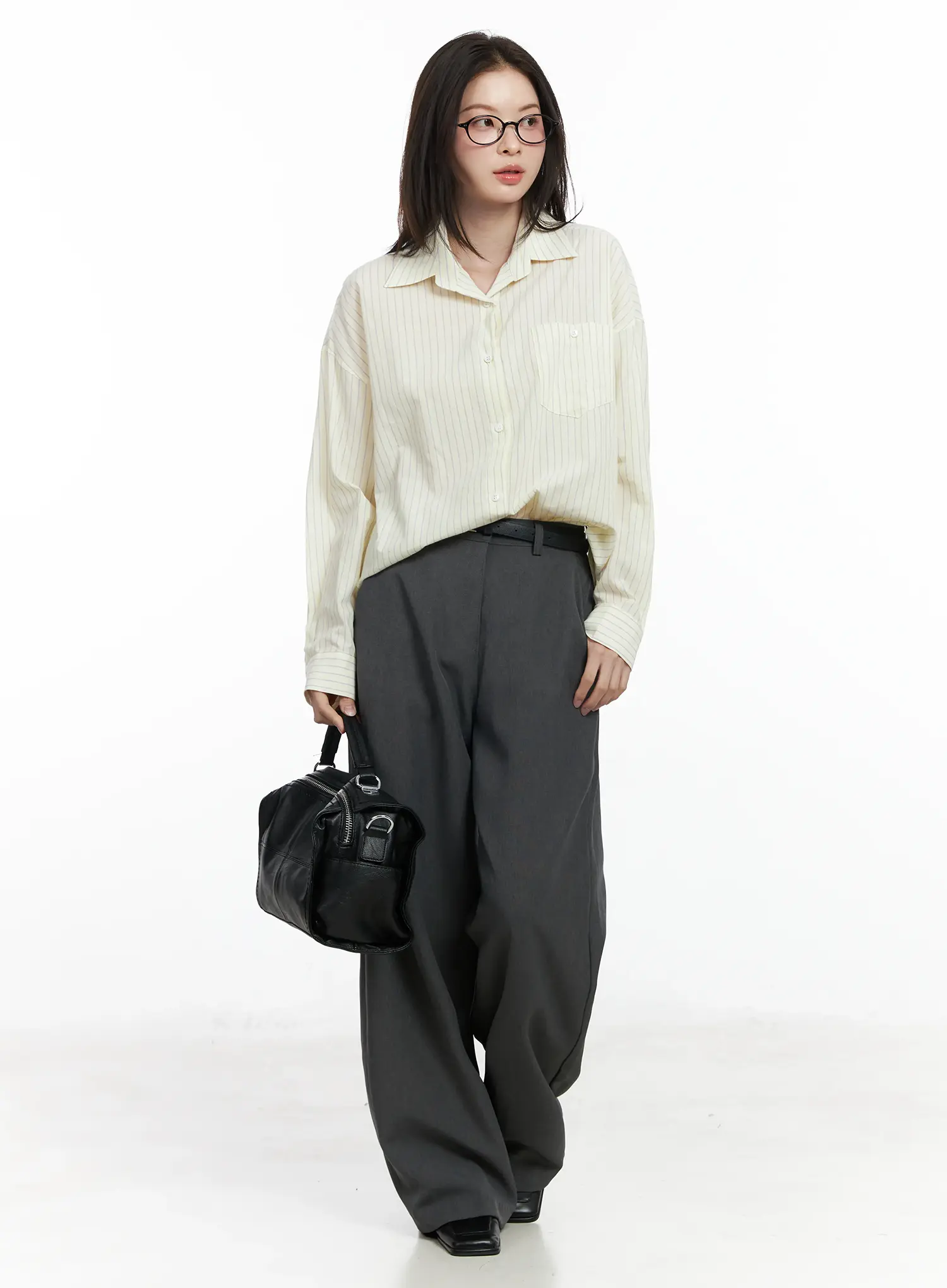 Straight Fit Wide Slacks IF525 - Image 6
