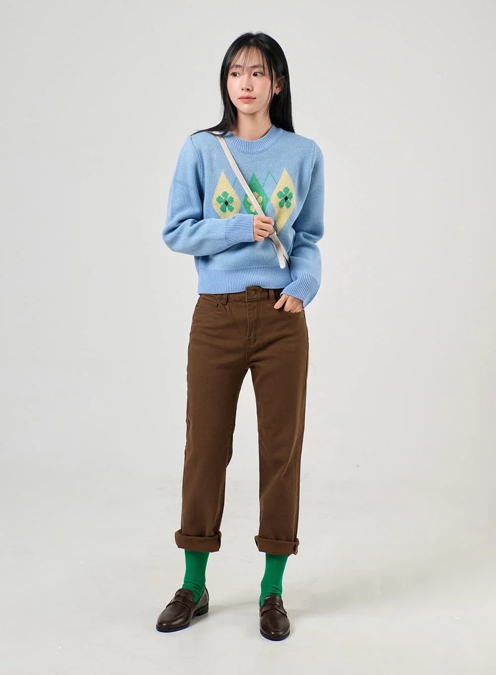 Straight Leg Cotton Pants OF405 - Image 2
