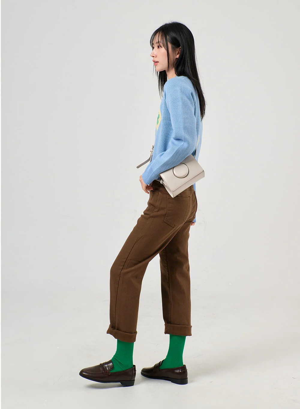 Straight Leg Cotton Pants OF405 - Image 3