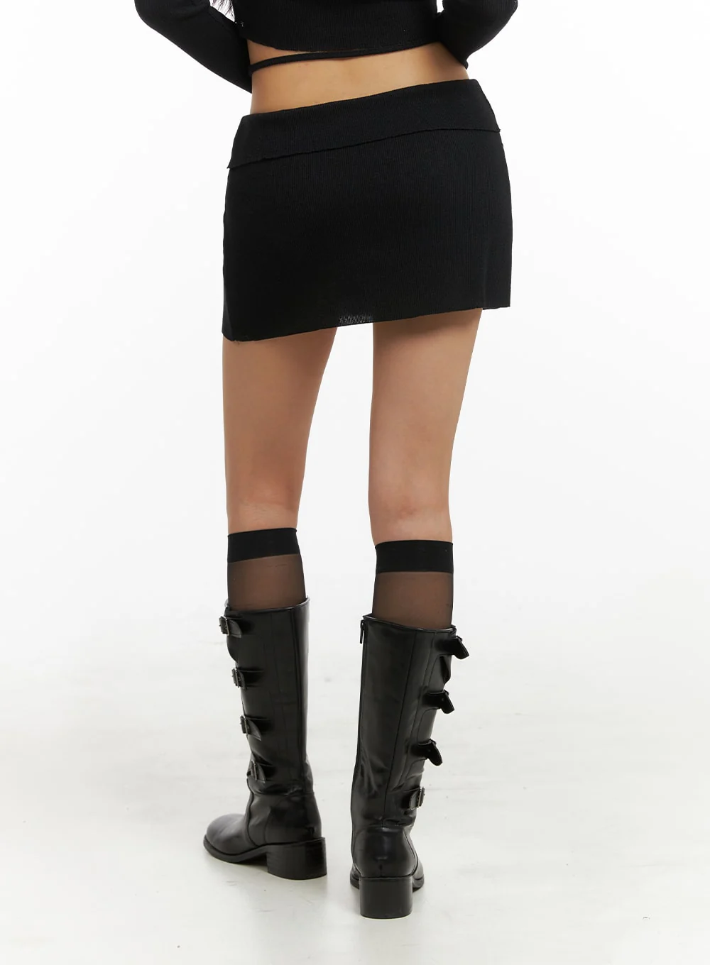 Strap Waist Sheer Mini Skirt IA417 - Image 6