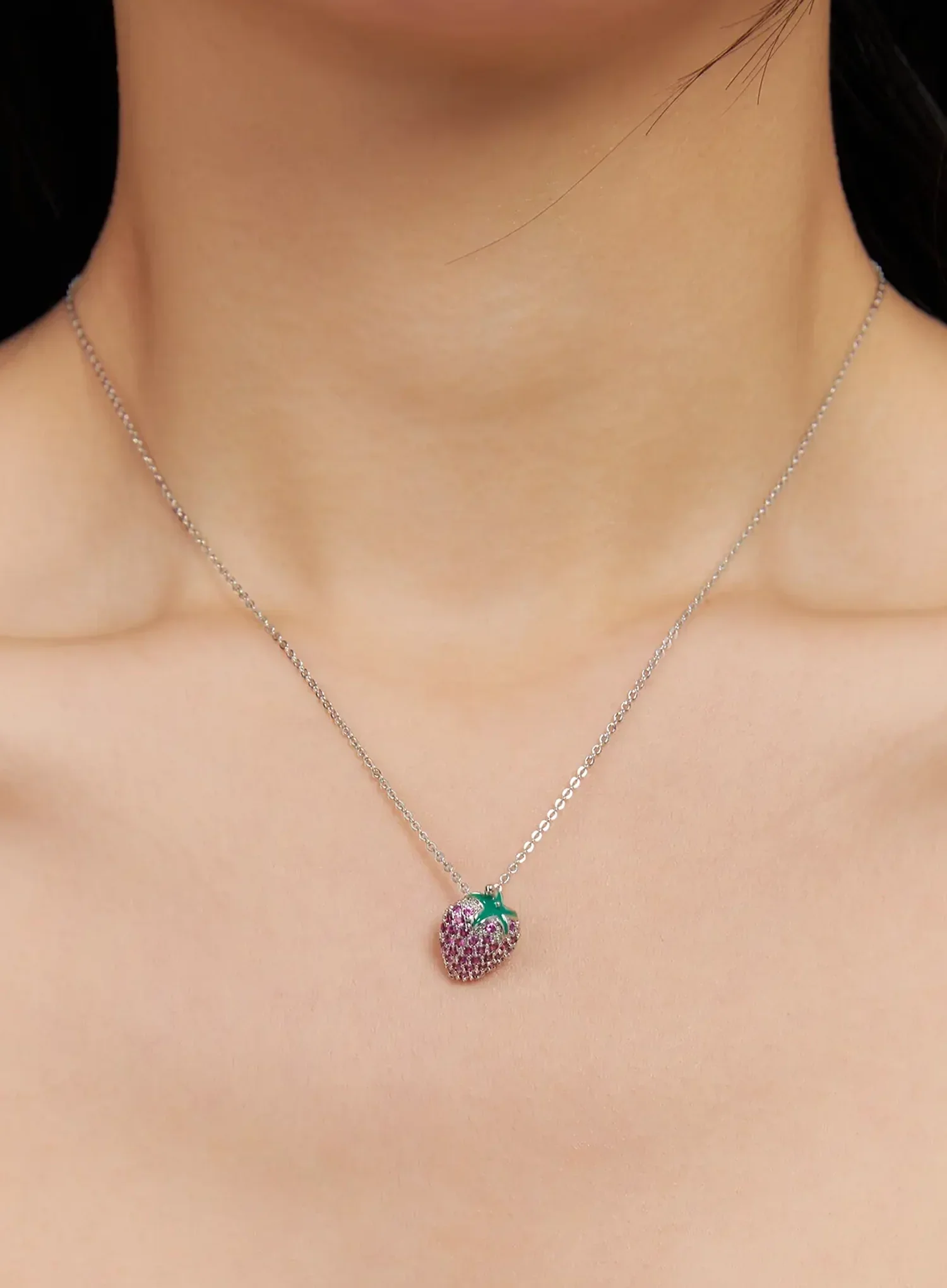 Strawberry Cubic Necklace IM531