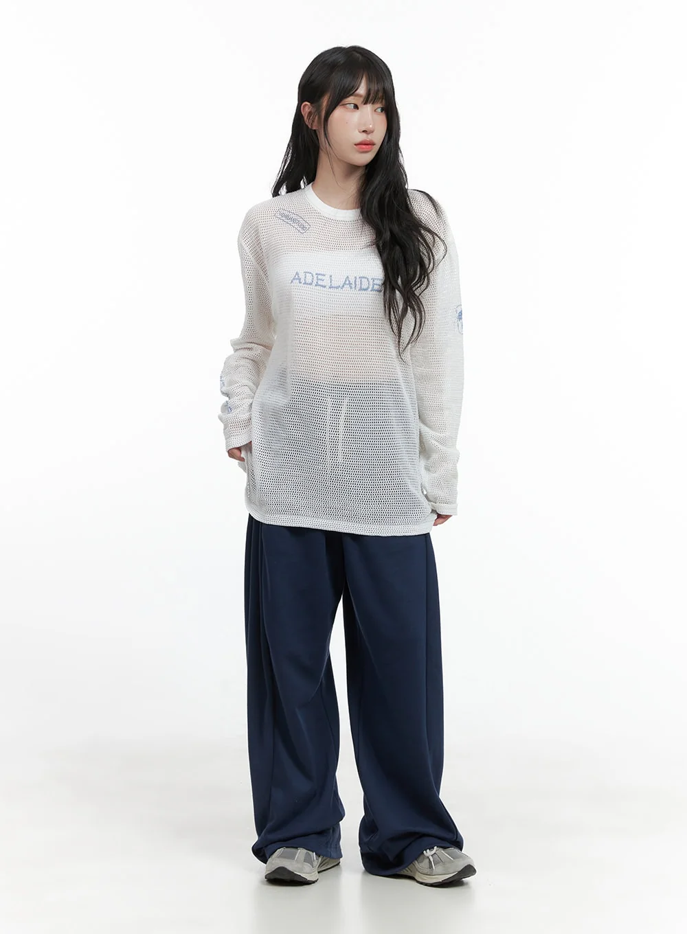 String Banded Pintuck Sweatpants CG421 - Image 2