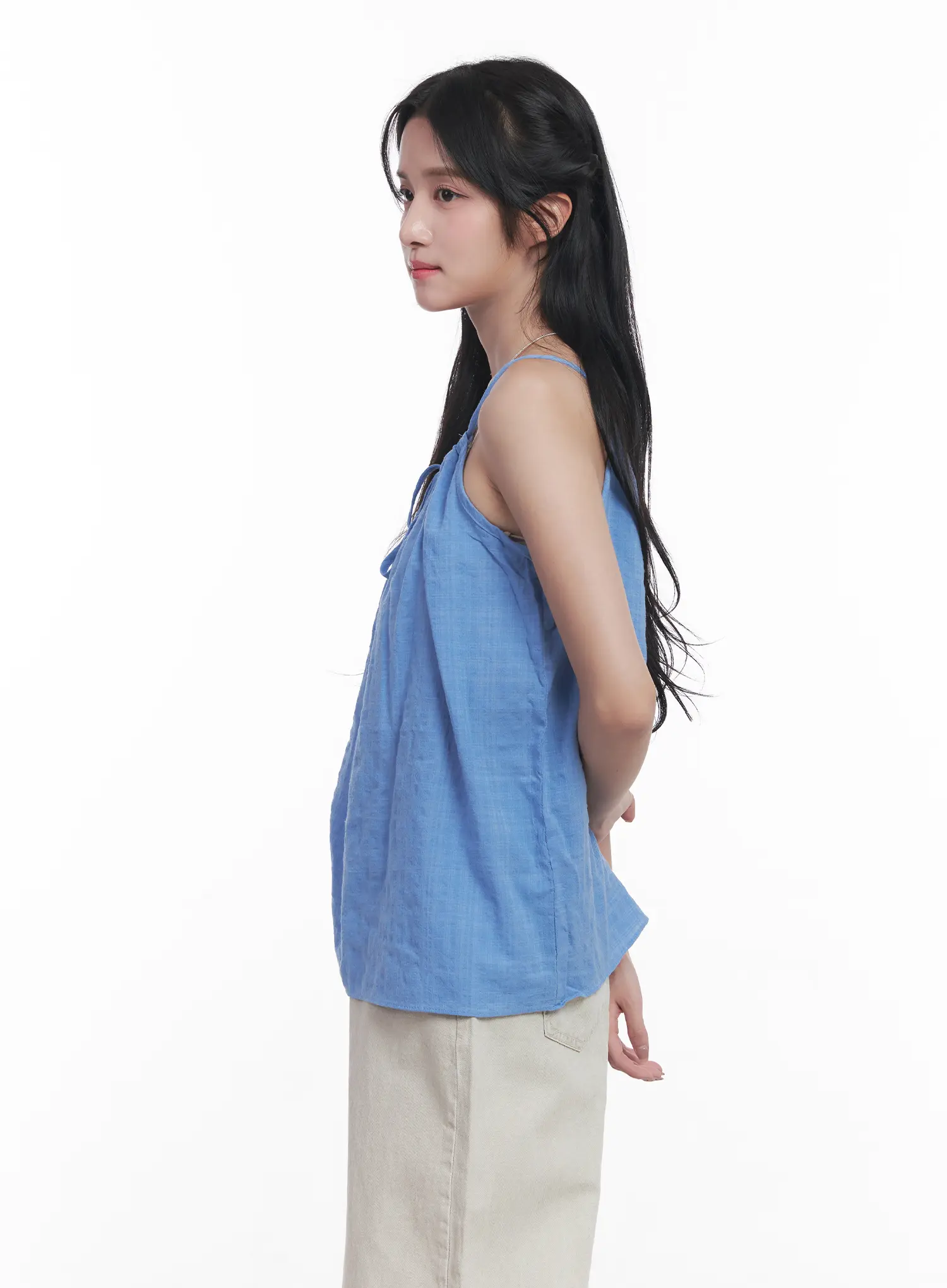 String Detail Flared Cami CU523 - Image 4