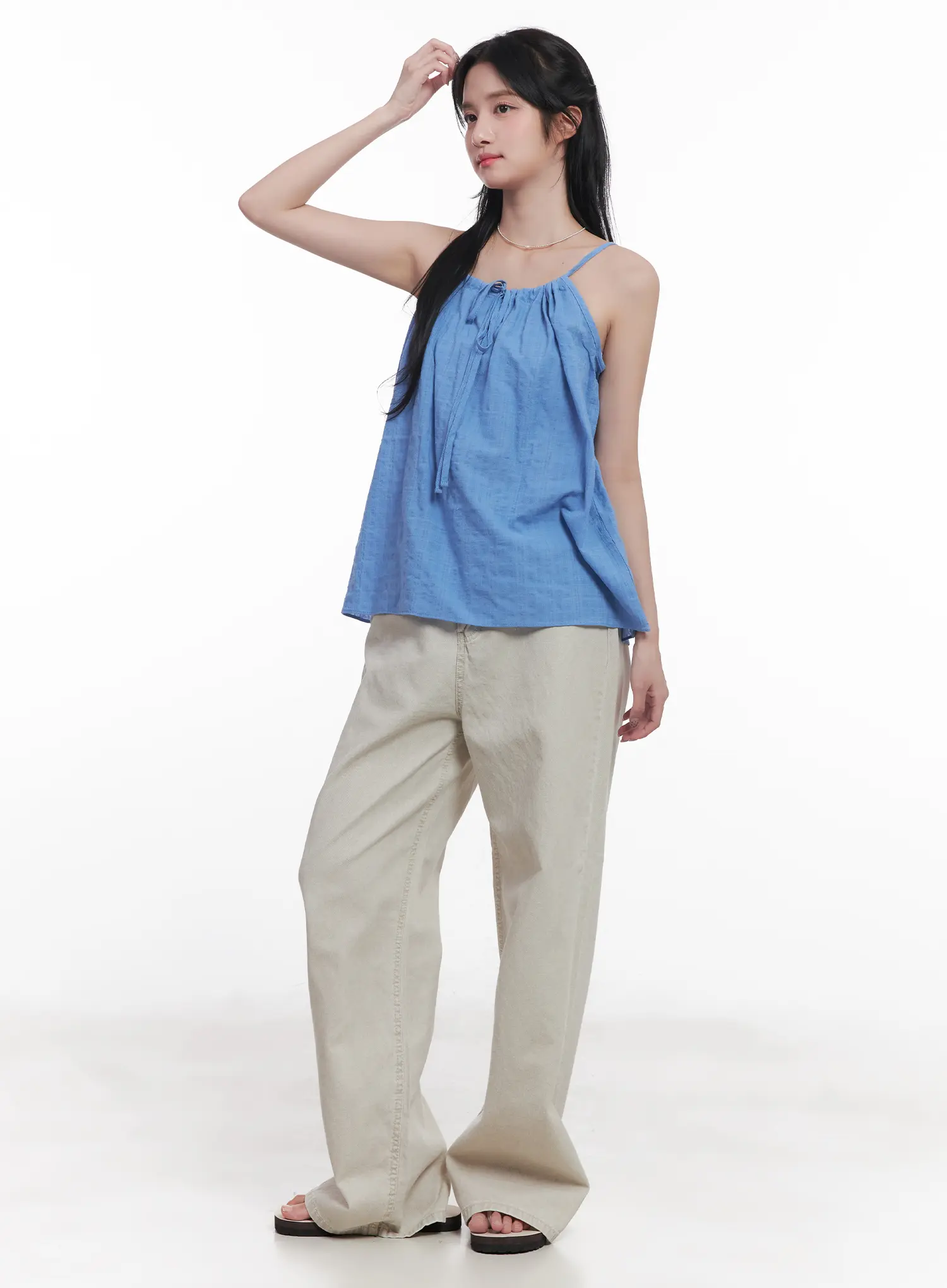 String Detail Flared Cami CU523 - Image 5