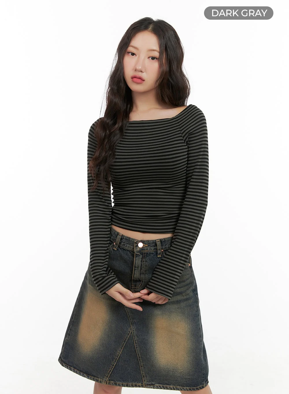 Stripe Square Neck Long Sleeve CG423 - Image 6